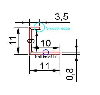 0.8mm Thickness (1cm) Stainless Steel Perforated Profiles - Gold - PR0056 - wall-panels-profiles - ebarza Furniture UAE | Shop Modern Furniture in Abu Dhabi & Dubai - مفروشات ايبازرا في الامارات | تسوق اثاث عصري وديكورات مميزة في دبي وابوظبي