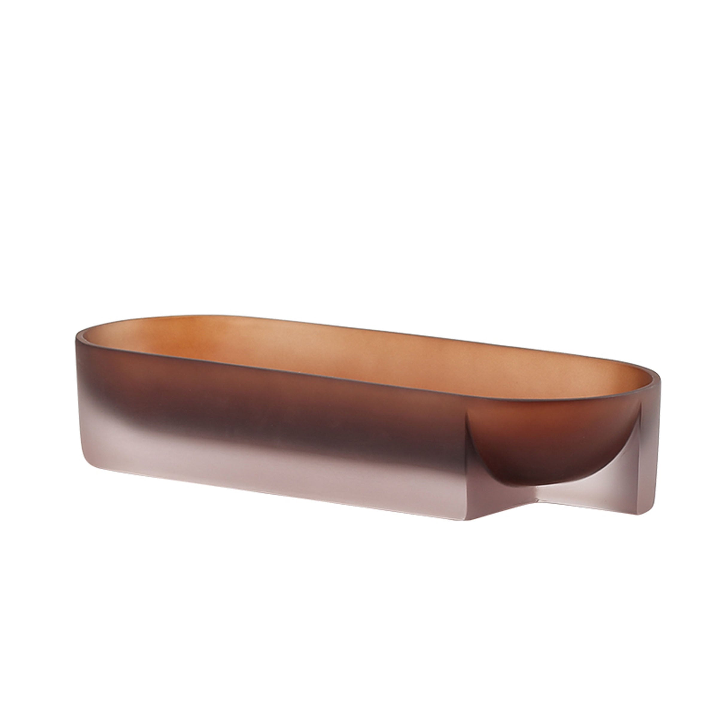 Transparent Resin Plate-Brown FC-SZ22045B - Bowls - ebarza Furniture UAE | Shop Modern Furniture in Abu Dhabi & Dubai - مفروشات ايبازرا في الامارات | تسوق اثاث عصري وديكورات مميزة في دبي وابوظبي