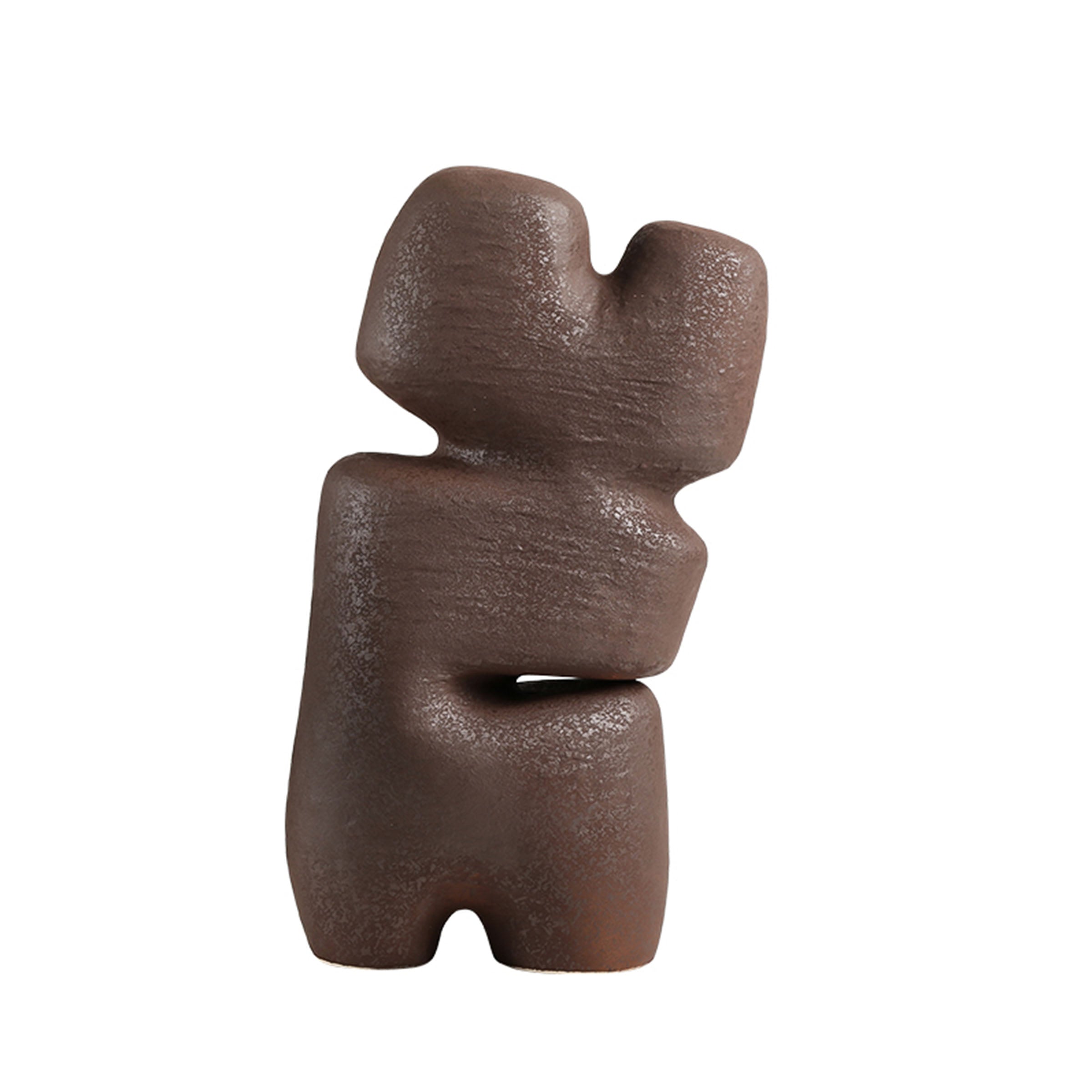 Geometric Layer Block A-Brown FD-D23009A - Home Decor Figurines - ebarza Furniture UAE | Shop Modern Furniture in Abu Dhabi & Dubai - مفروشات ايبازرا في الامارات | تسوق اثاث عصري وديكورات مميزة في دبي وابوظبي