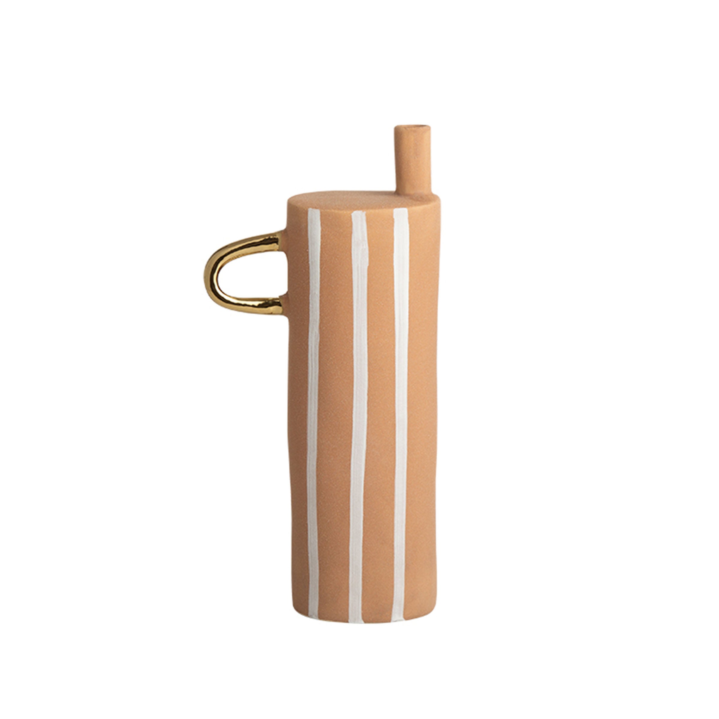 Narrow Flat Bottle Brown-A FD-D23089A -  Vases - ebarza Furniture UAE | Shop Modern Furniture in Abu Dhabi & Dubai - مفروشات ايبازرا في الامارات | تسوق اثاث عصري وديكورات مميزة في دبي وابوظبي