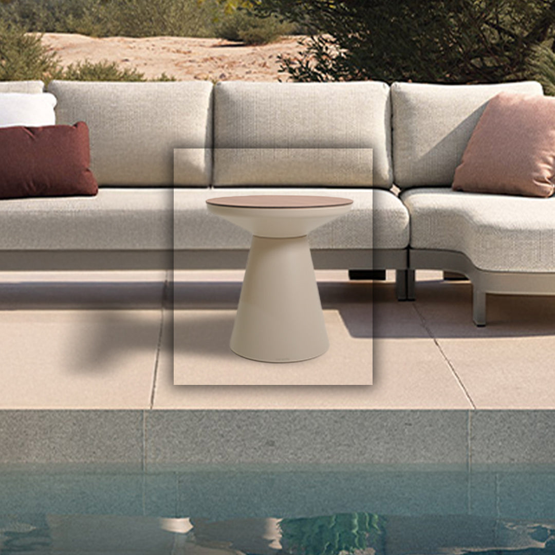 Pre-order 75 Days Delivery End Outdoor Side Table With HPL Top - AT5540G64HPL - Outdoor Tables - ebarza Furniture UAE | Shop Modern Furniture in Abu Dhabi & Dubai - مفروشات ايبازرا في الامارات | تسوق اثاث عصري وديكورات مميزة في دبي وابوظبي