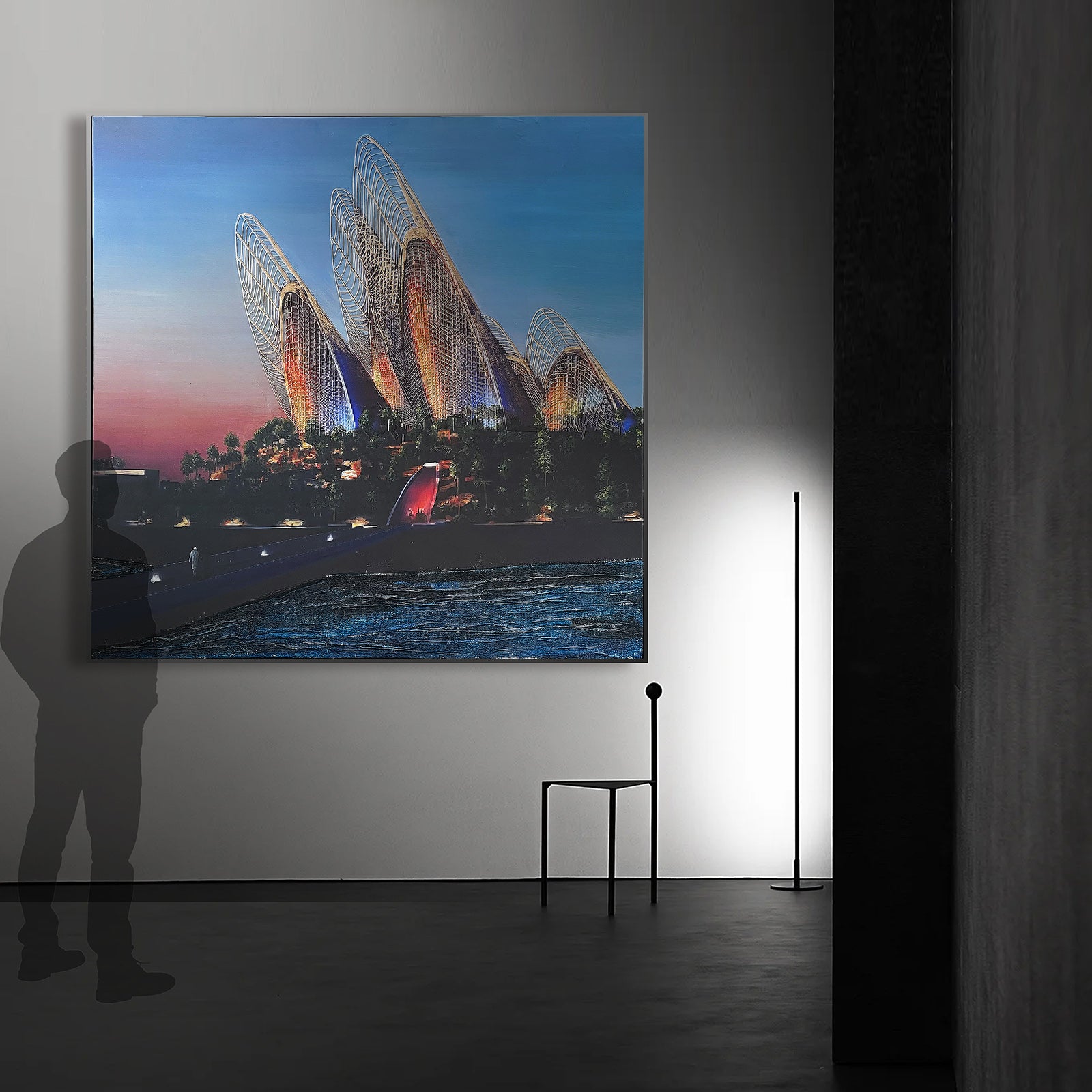 3D Printing Art Painting With Frame SOASAMPLE0003--140x140 Cm - Paintings - ebarza Furniture UAE | Shop Modern Furniture in Abu Dhabi & Dubai - مفروشات ايبازرا في الامارات | تسوق اثاث عصري وديكورات مميزة في دبي وابوظبي