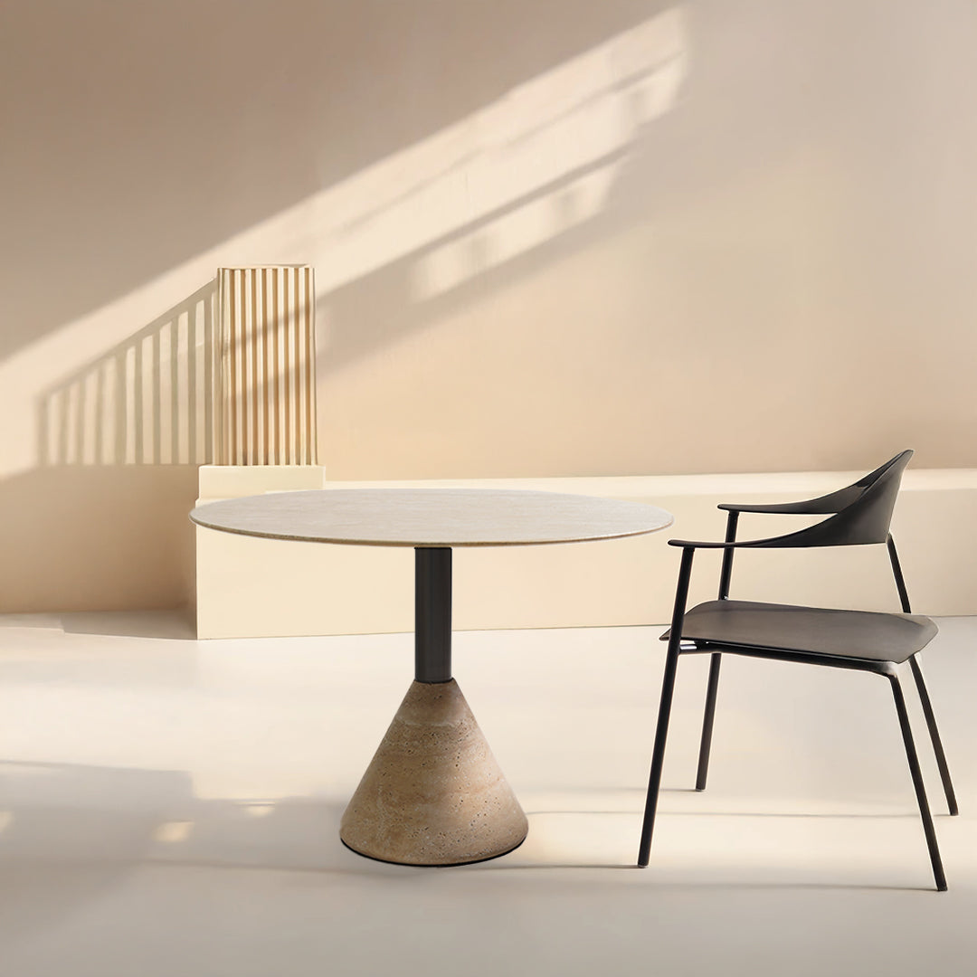 Madrid Natural Marble Dining Table CT8644-100B-GB - Dining Tables - ebarza Furniture UAE | Shop Modern Furniture in Abu Dhabi & Dubai - مفروشات ايبازرا في الامارات | تسوق اثاث عصري وديكورات مميزة في دبي وابوظبي