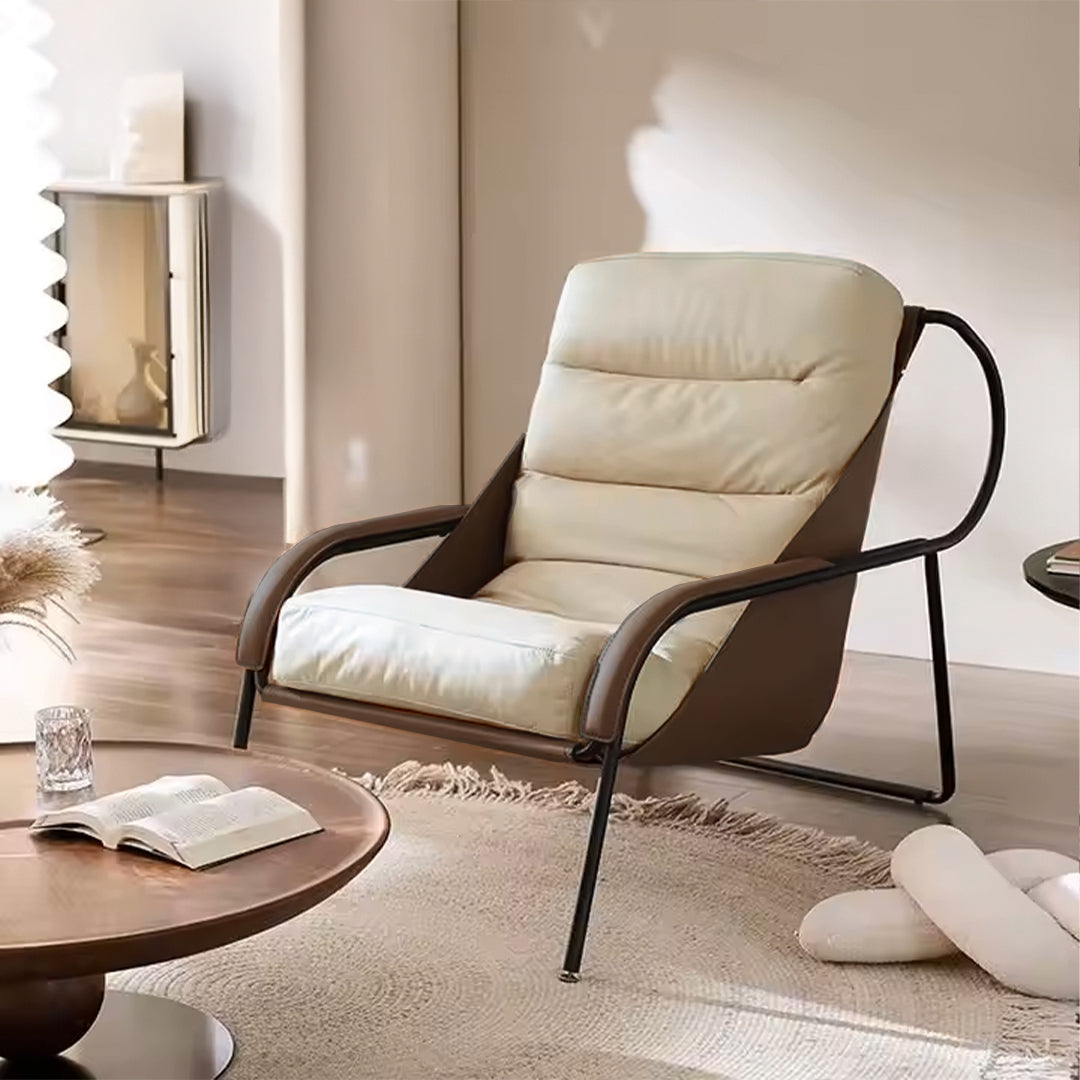 Pavia Lounge Chair LC042-Beige - Lounge Chairs - ebarza Furniture UAE | Shop Modern Furniture in Abu Dhabi & Dubai - مفروشات ايبازرا في الامارات | تسوق اثاث عصري وديكورات مميزة في دبي وابوظبي