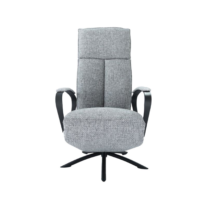 Gray Relax Swivel and Recliner Lounge Chair With Black Legs  SL-HJ5828MFM -  Lounge Chairs - ebarza Furniture UAE | Shop Modern Furniture in Abu Dhabi & Dubai - مفروشات ايبازرا في الامارات | تسوق اثاث عصري وديكورات مميزة في دبي وابوظبي