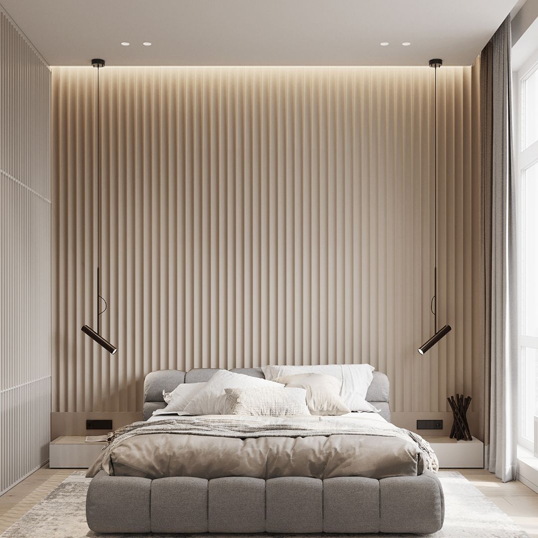 12*300 cm WPC CURVED DECORATION PANEL BB STICHING H081Y-CURVED - Wall Panels - ebarza Furniture UAE | Shop Modern Furniture in Abu Dhabi & Dubai - مفروشات ايبازرا في الامارات | تسوق اثاث عصري وديكورات مميزة في دبي وابوظبي