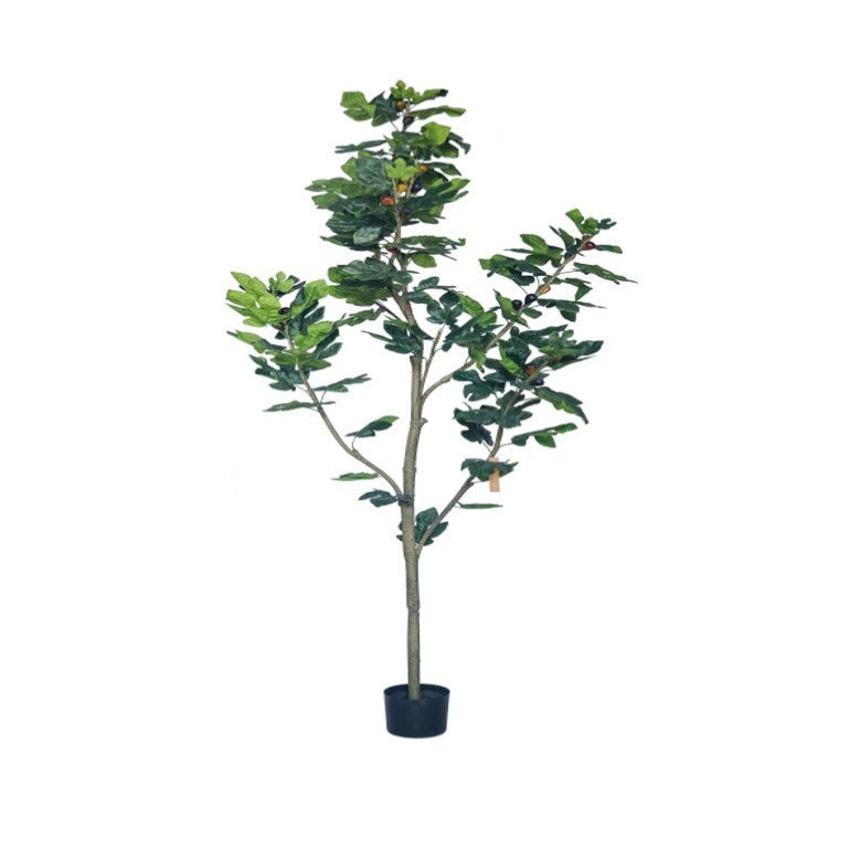 Handmade Decorative Artificial Fig Tree With Plastic Pot N35120-S081 - Plants - ebarza Furniture UAE | Shop Modern Furniture in Abu Dhabi & Dubai - مفروشات ايبازرا في الامارات | تسوق اثاث عصري وديكورات مميزة في دبي وابوظبي