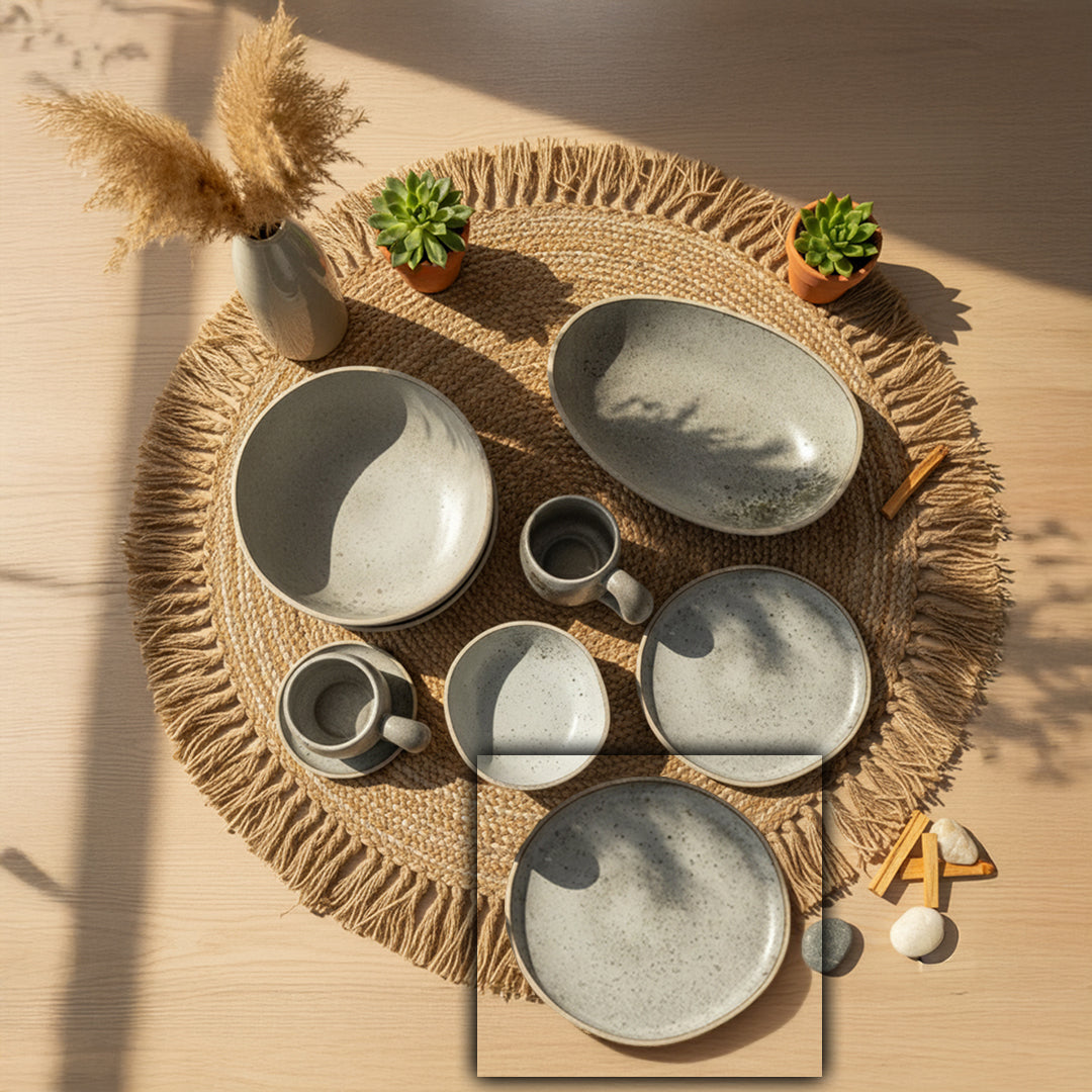 Terra Ceramic Plate E837-P-08268 11 - Plates - ebarza Furniture UAE | Shop Modern Furniture in Abu Dhabi & Dubai - مفروشات ايبازرا في الامارات | تسوق اثاث عصري وديكورات مميزة في دبي وابوظبي