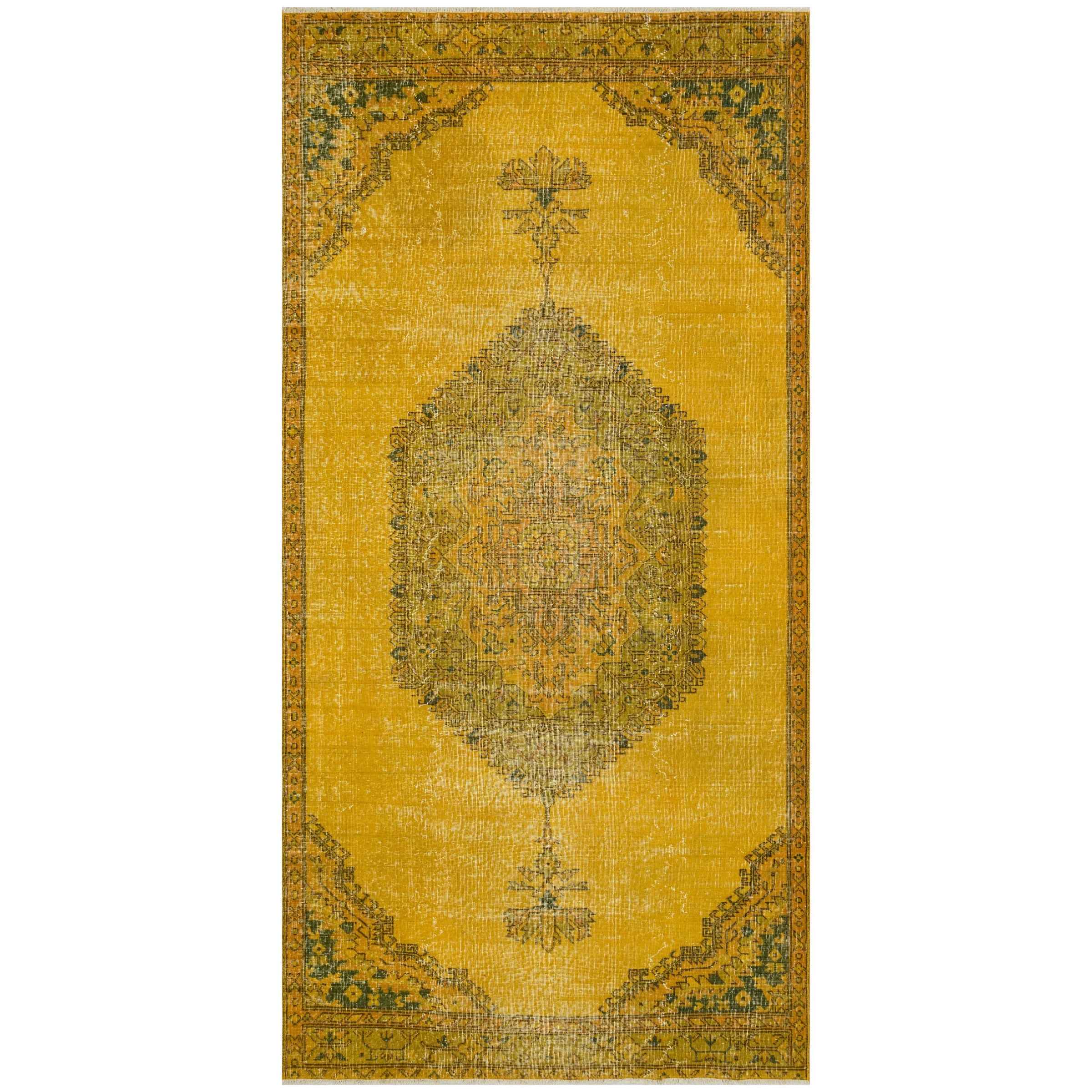 140 X 280 Cm Anatolian Hand Knotted Carpet Vintage Style 8309 - Rugs - ebarza Furniture UAE | Shop Modern Furniture in Abu Dhabi & Dubai - مفروشات ايبازرا في الامارات | تسوق اثاث عصري وديكورات مميزة في دبي وابوظبي