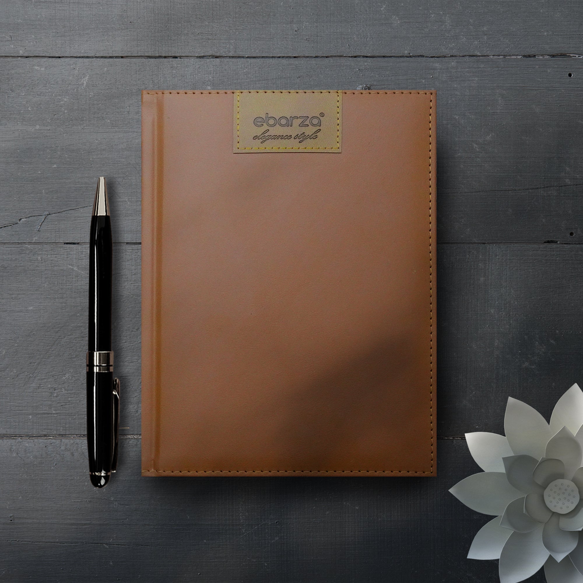 ebarza Elegance Style Logo Diary/Book 25-53 - Orange - Decorative Books & Magazines - ebarza Furniture UAE | Shop Modern Furniture in Abu Dhabi & Dubai - مفروشات ايبازرا في الامارات | تسوق اثاث عصري وديكورات مميزة في دبي وابوظبي