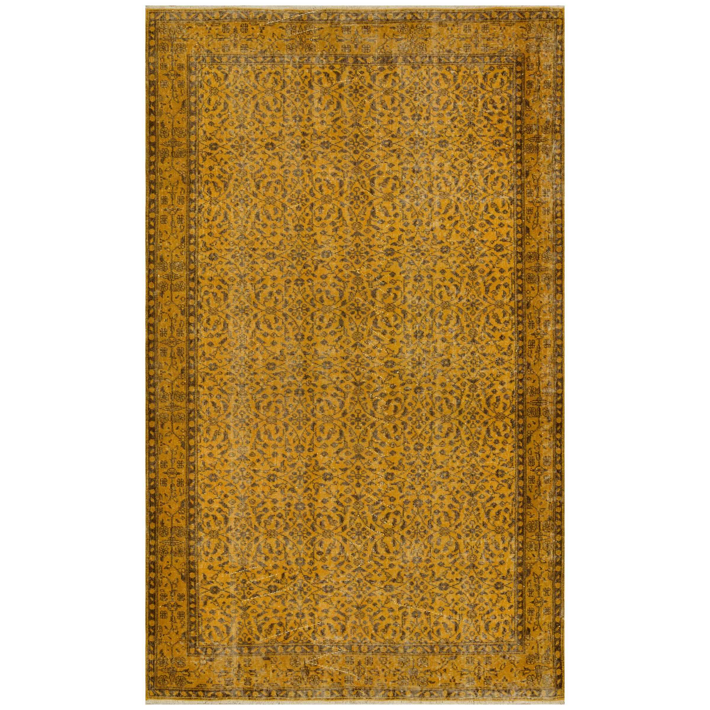 150 X 239 Cm Anatolian Hand Knotted Carpet Vintage Style 7434 -  Rugs - ebarza Furniture UAE | Shop Modern Furniture in Abu Dhabi & Dubai - مفروشات ايبازرا في الامارات | تسوق اثاث عصري وديكورات مميزة في دبي وابوظبي