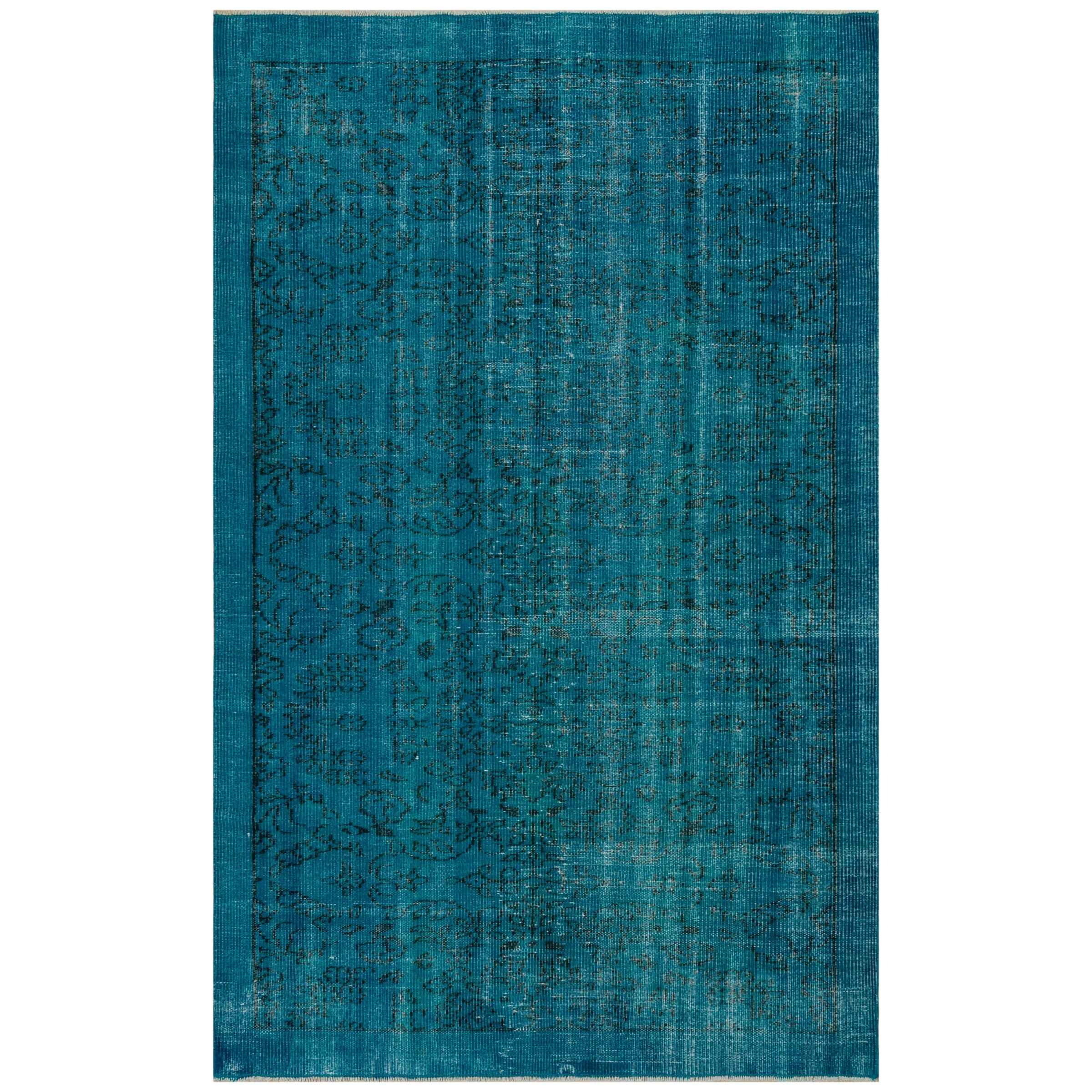 151 X 244 Cm Anatolian Hand Knotted Carpet Vintage Style 7174 -  Rugs - ebarza Furniture UAE | Shop Modern Furniture in Abu Dhabi & Dubai - مفروشات ايبازرا في الامارات | تسوق اثاث عصري وديكورات مميزة في دبي وابوظبي