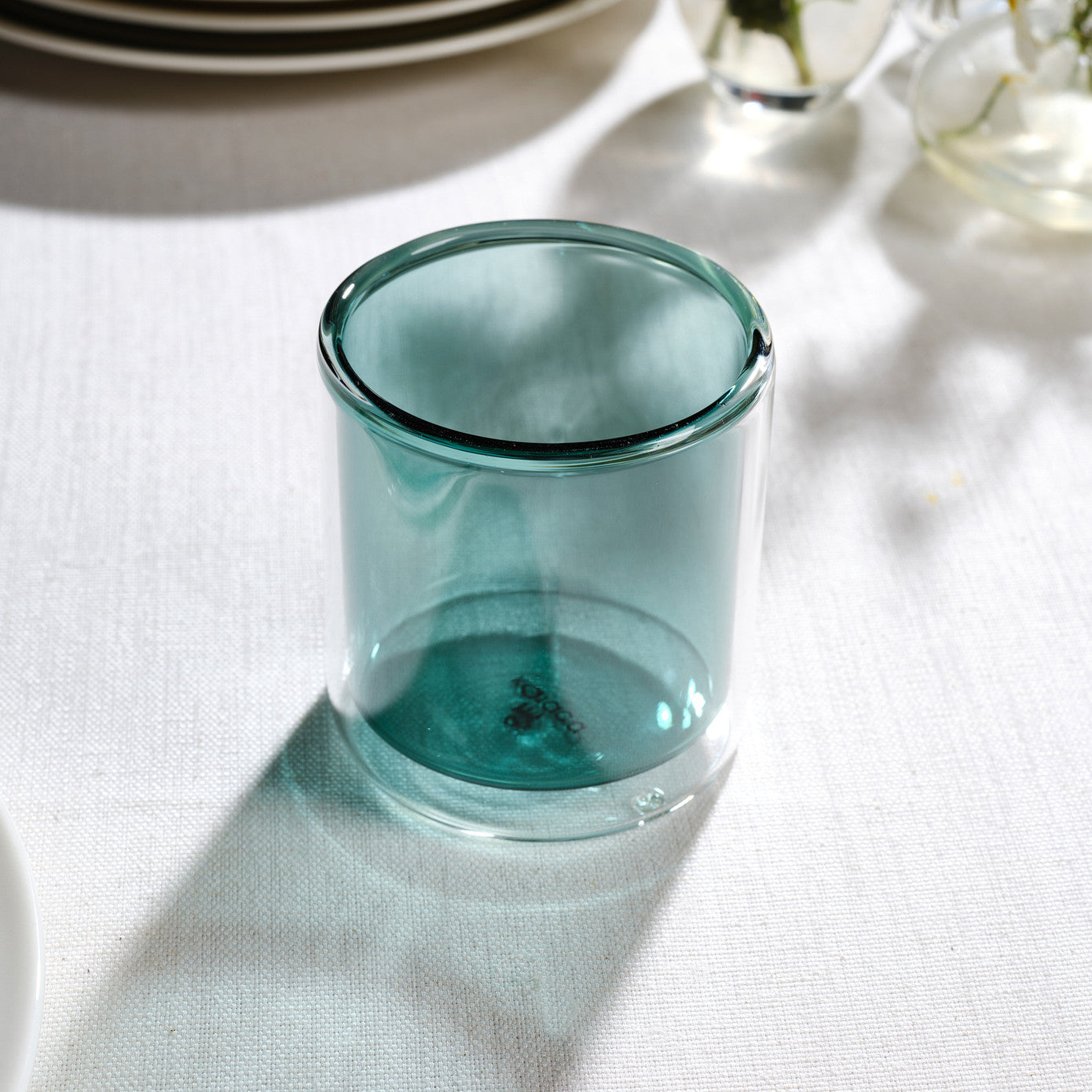 Karaca Pia Green Water Glass - Double Walled 153.03.08.4475 -  Mugs - ebarza Furniture UAE | Shop Modern Furniture in Abu Dhabi & Dubai - مفروشات ايبازرا في الامارات | تسوق اثاث عصري وديكورات مميزة في دبي وابوظبي