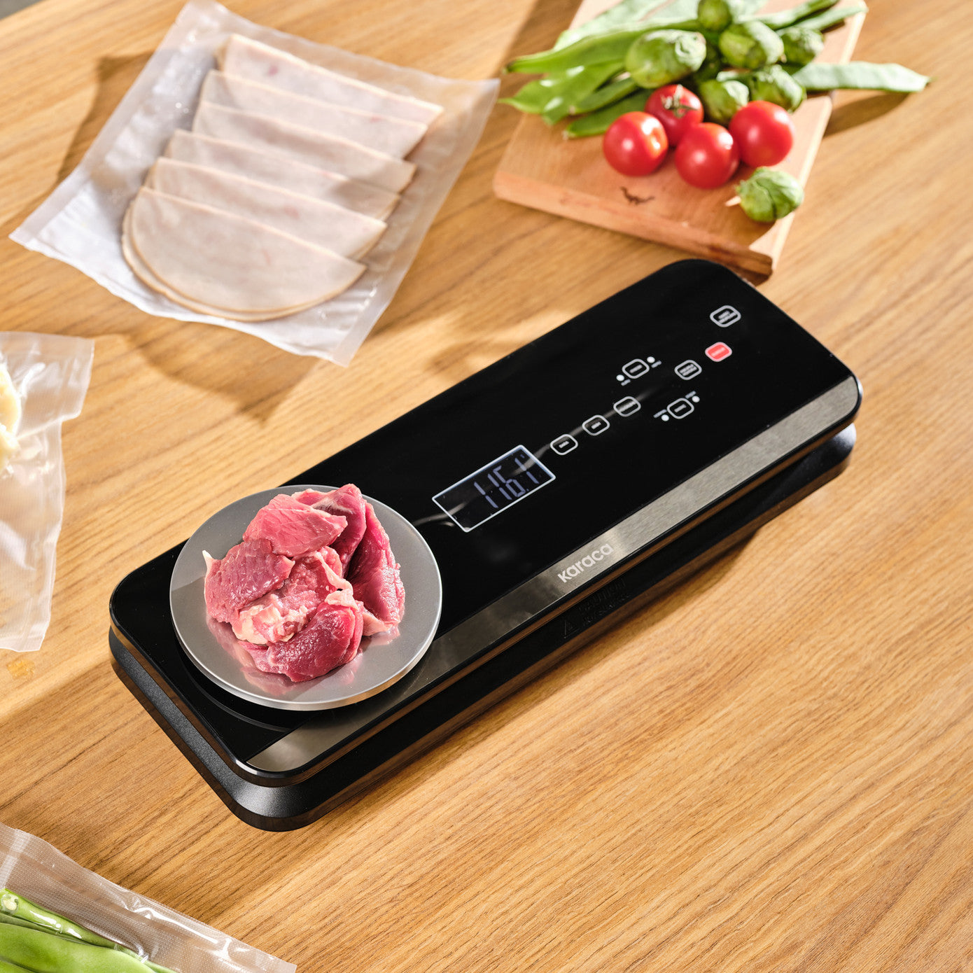 Karaca Seal and Fresh Inox Weighed Vacuum Machine 153.09.01.3523 - Kitchen Appliances - ebarza Furniture UAE | Shop Modern Furniture in Abu Dhabi & Dubai - مفروشات ايبازرا في الامارات | تسوق اثاث عصري وديكورات مميزة في دبي وابوظبي
