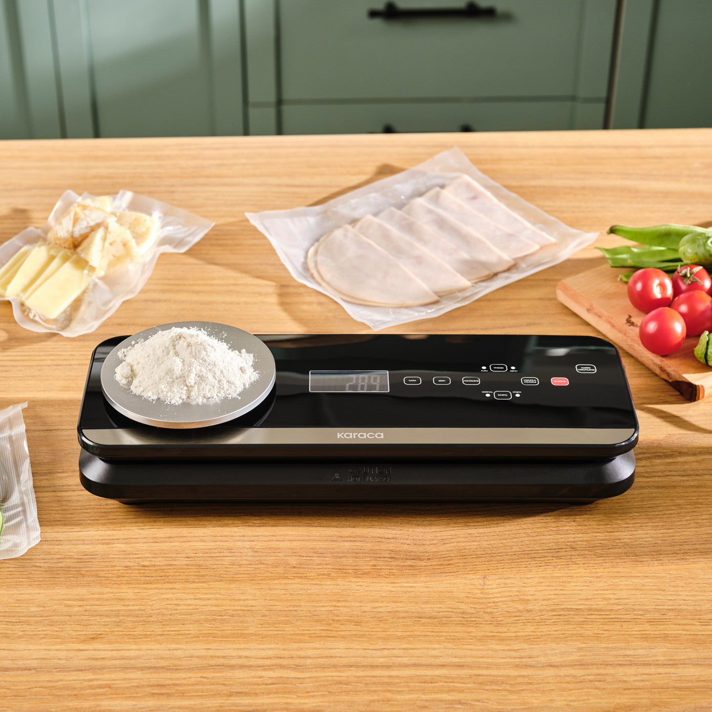Karaca Seal and Fresh Inox Weighed Vacuum Machine 153.09.01.3523 - Kitchen Appliances - ebarza Furniture UAE | Shop Modern Furniture in Abu Dhabi & Dubai - مفروشات ايبازرا في الامارات | تسوق اثاث عصري وديكورات مميزة في دبي وابوظبي