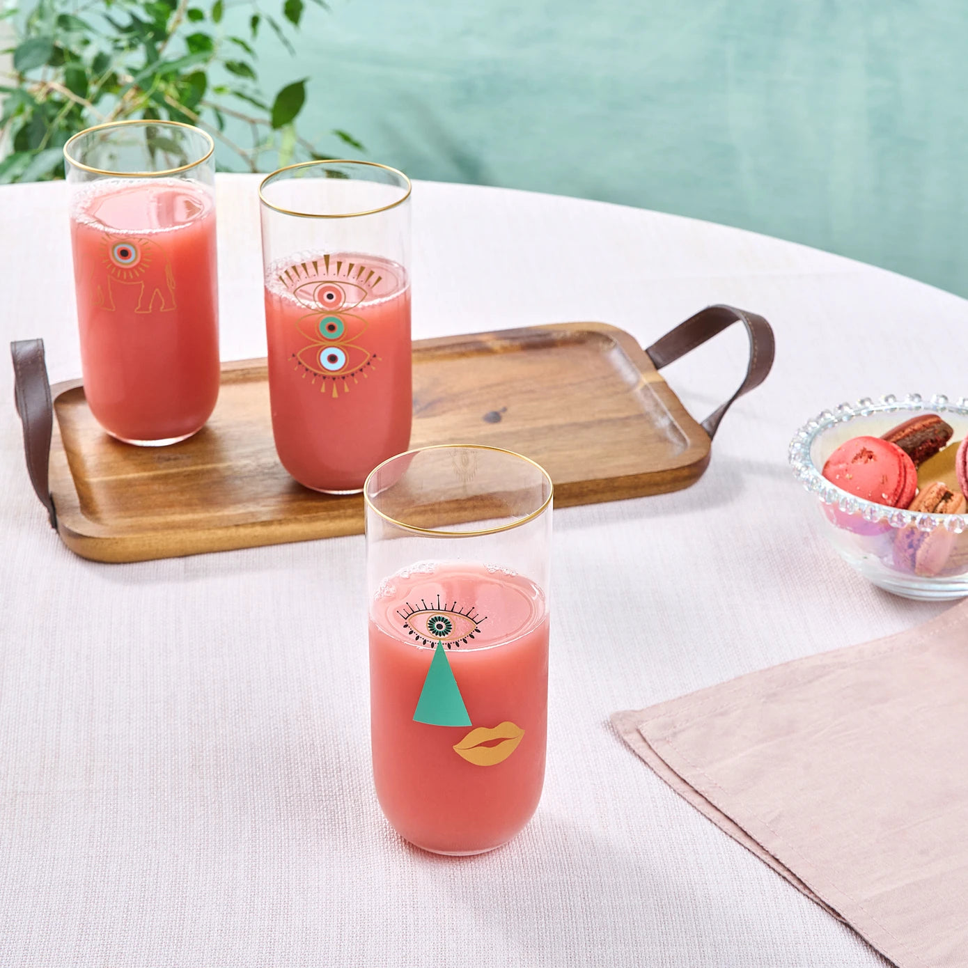 Karaca Lizzie 3-pack Soft Drink Glass 153.09.01.4699 -  Cookware Sets - ebarza Furniture UAE | Shop Modern Furniture in Abu Dhabi & Dubai - مفروشات ايبازرا في الامارات | تسوق اثاث عصري وديكورات مميزة في دبي وابوظبي