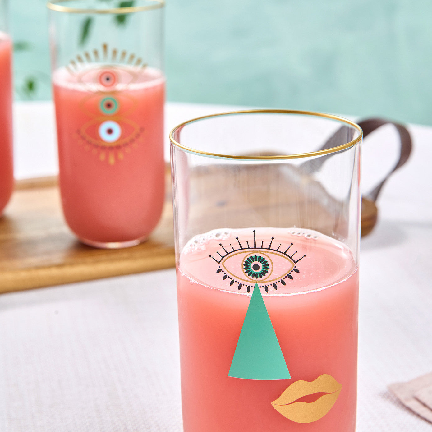 Karaca Lizzie 3-pack Soft Drink Glass 153.09.01.4699 -  Cookware Sets - ebarza Furniture UAE | Shop Modern Furniture in Abu Dhabi & Dubai - مفروشات ايبازرا في الامارات | تسوق اثاث عصري وديكورات مميزة في دبي وابوظبي