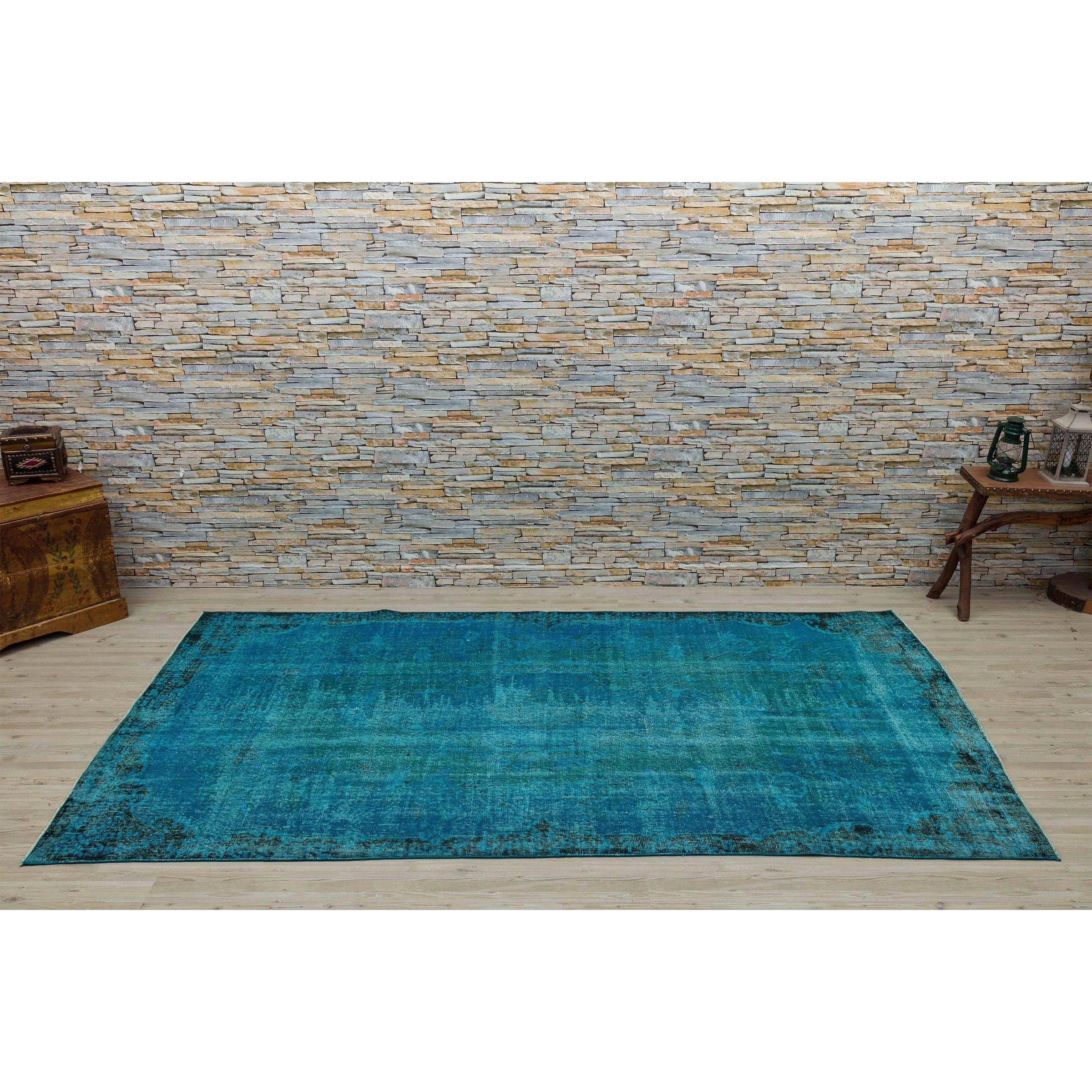 154 X 270 Anatolian Hand  Knotted Carpet Vintage Style 2608 -  Rugs - ebarza Furniture UAE | Shop Modern Furniture in Abu Dhabi & Dubai - مفروشات ايبازرا في الامارات | تسوق اثاث عصري وديكورات مميزة في دبي وابوظبي