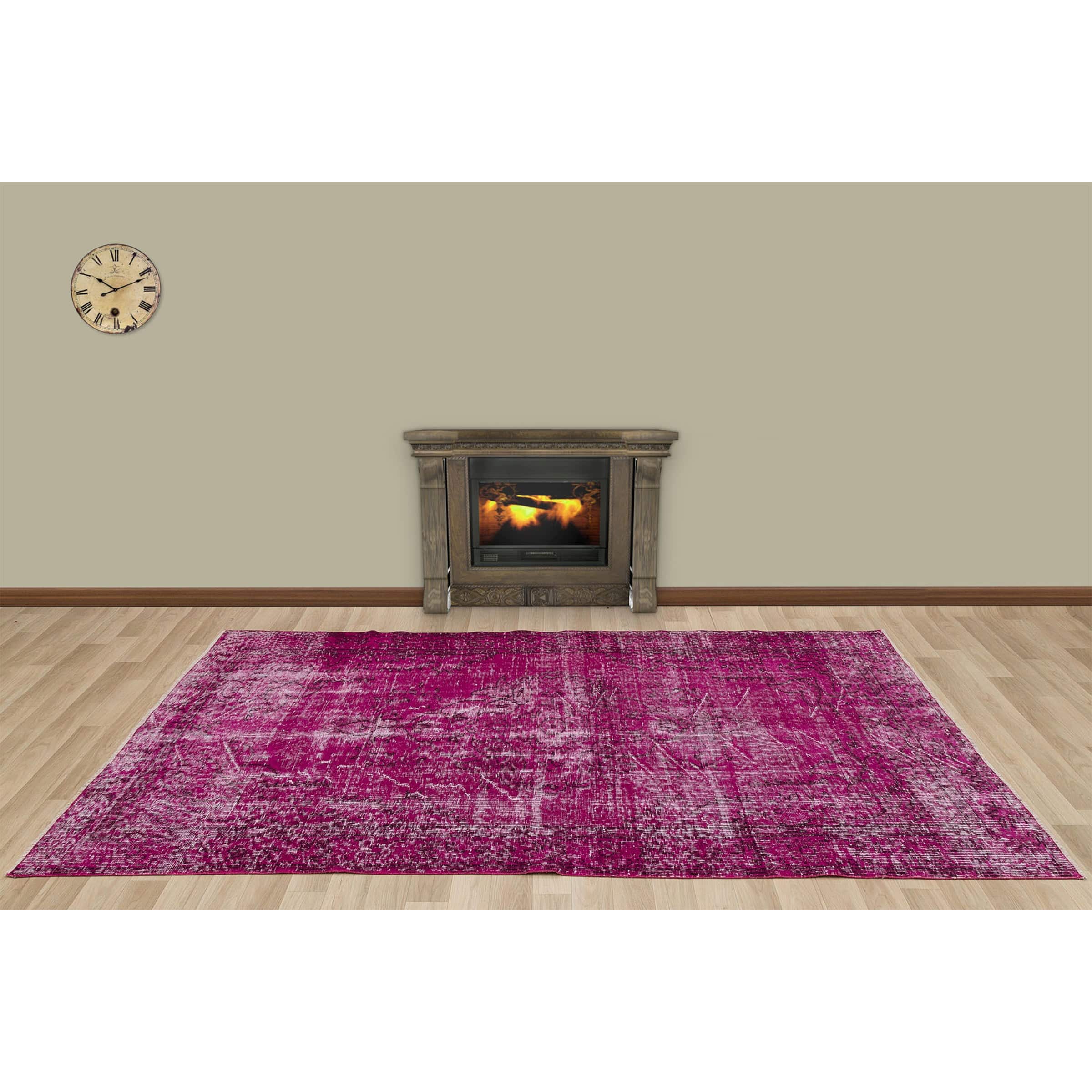 159 X 270 Anatolian Hand  Knotted Carpet Vintage Style 7049 -  Rugs - ebarza Furniture UAE | Shop Modern Furniture in Abu Dhabi & Dubai - مفروشات ايبازرا في الامارات | تسوق اثاث عصري وديكورات مميزة في دبي وابوظبي