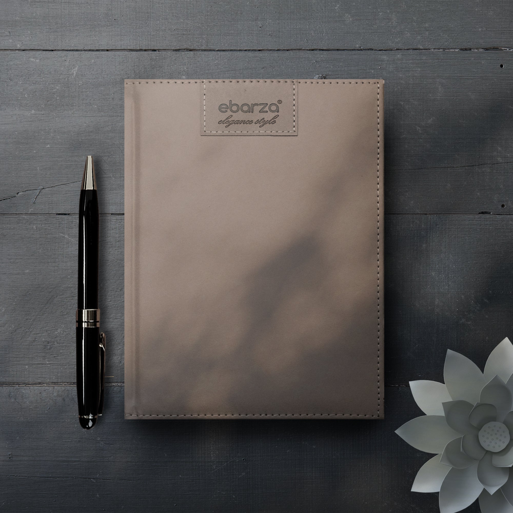 Ebarza Elegance Style Logo Diary/Book 25-53 - Brown - Decorative Books & Magazines - ebarza Furniture UAE | Shop Modern Furniture in Abu Dhabi & Dubai - مفروشات ايبازرا في الامارات | تسوق اثاث عصري وديكورات مميزة في دبي وابوظبي