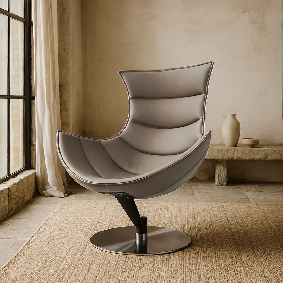 JIATAI SWIVEL Lounge Chair F-2039-Beige -  Lounge Chairs - ebarza Furniture UAE | Shop Modern Furniture in Abu Dhabi & Dubai - مفروشات ايبازرا في الامارات | تسوق اثاث عصري وديكورات مميزة في دبي وابوظبي