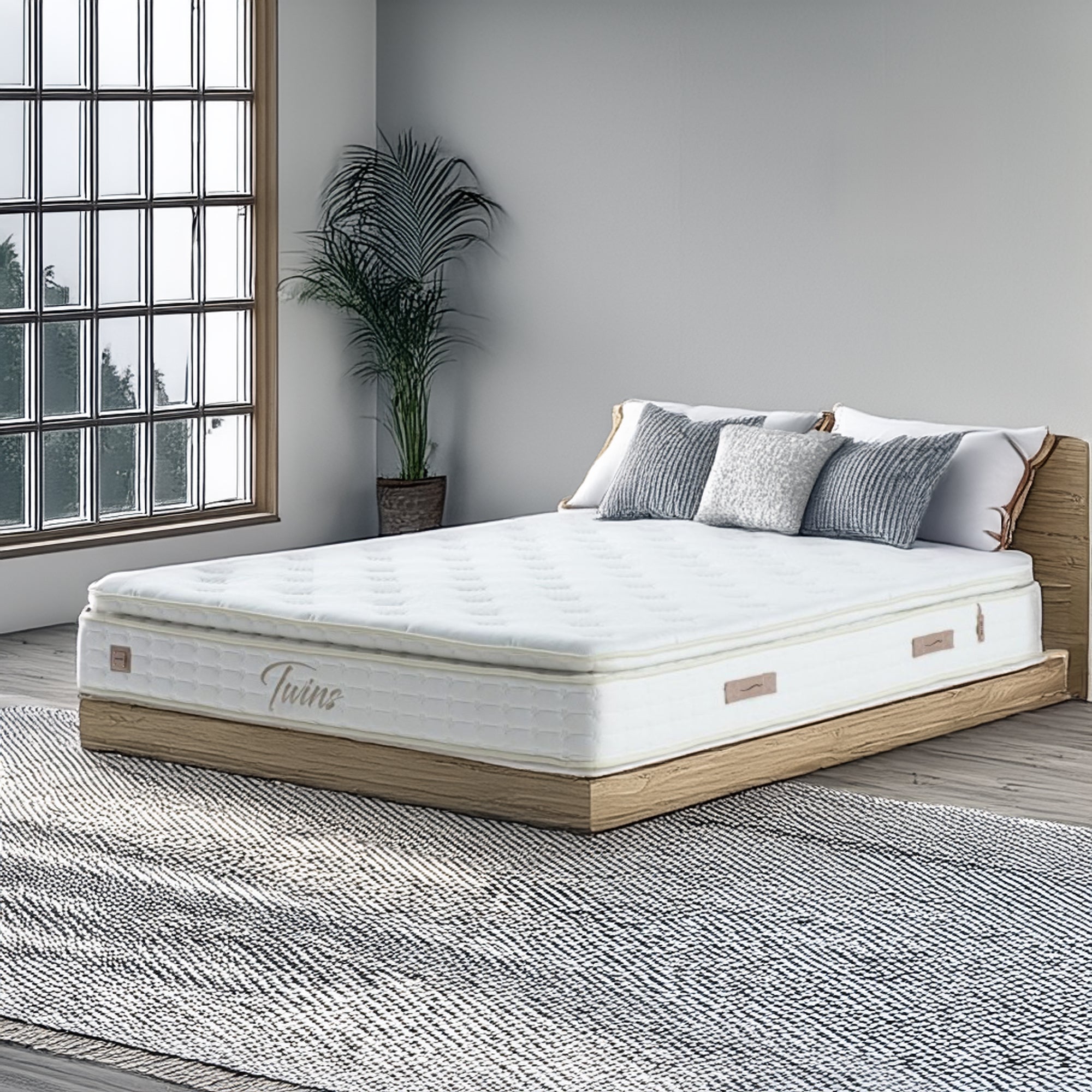160X200 Cm Indivani Twins Queen Mattress IDVNI-TWN160x200 - Mattresses - ebarza Furniture UAE | Shop Modern Furniture in Abu Dhabi & Dubai - مفروشات ايبازرا في الامارات | تسوق اثاث عصري وديكورات مميزة في دبي وابوظبي