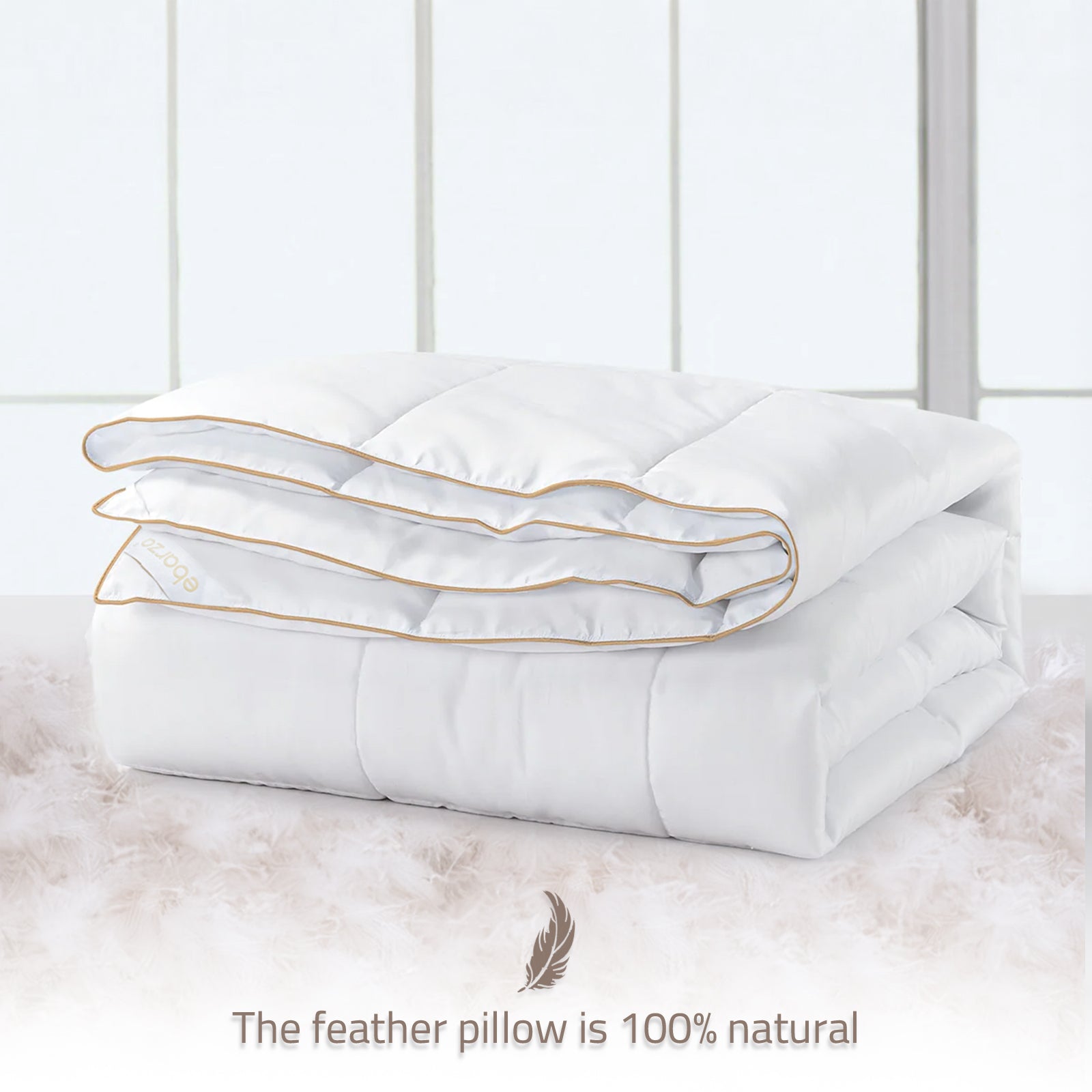 160X220 Down Feather Quilt 020205483 - Bedding - ebarza Furniture UAE | Shop Modern Furniture in Abu Dhabi & Dubai - مفروشات ايبازرا في الامارات | تسوق اثاث عصري وديكورات مميزة في دبي وابوظبي