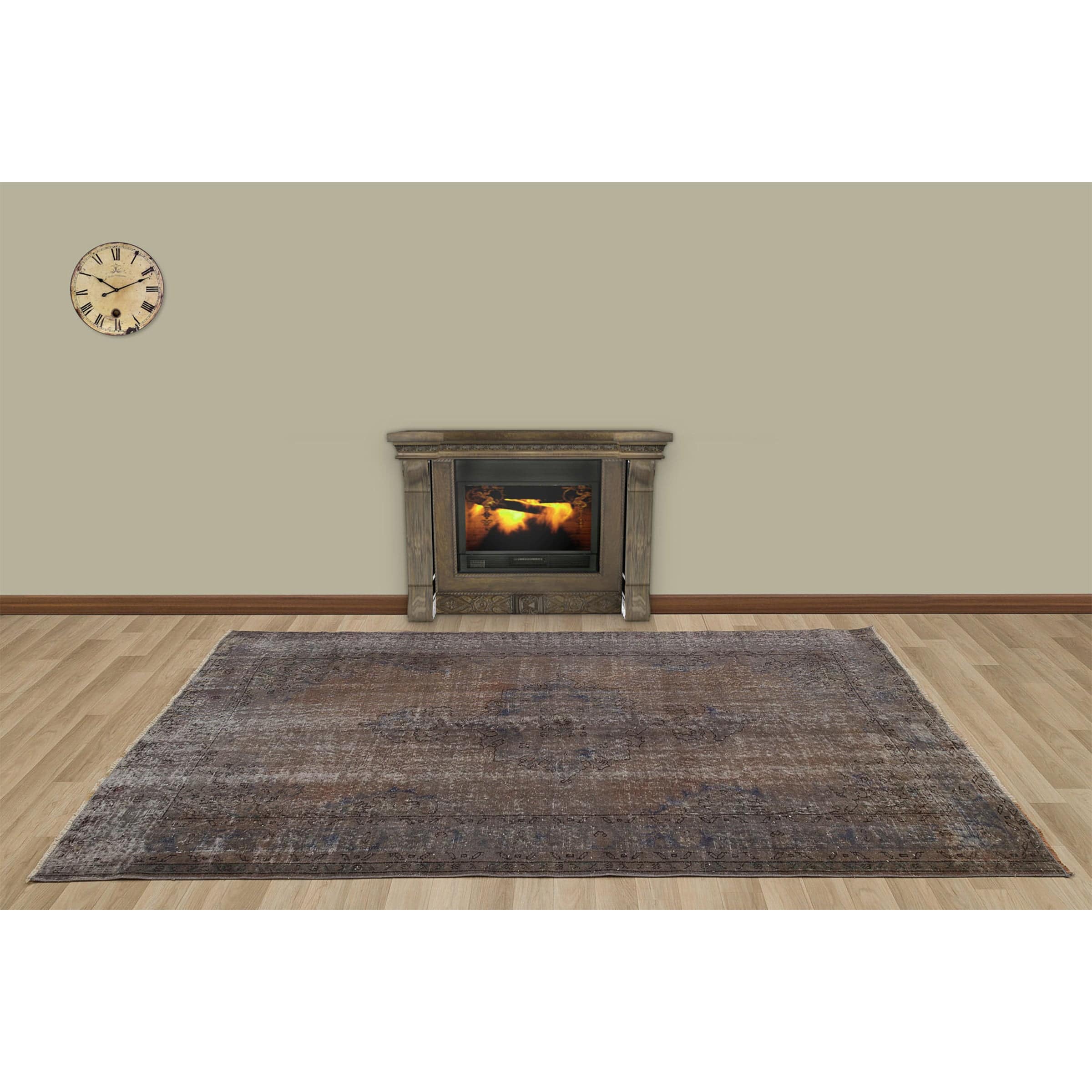 161 X 257 Anatolian Hand  Knotted Carpet Vintage Style 7267 -  Rugs - ebarza Furniture UAE | Shop Modern Furniture in Abu Dhabi & Dubai - مفروشات ايبازرا في الامارات | تسوق اثاث عصري وديكورات مميزة في دبي وابوظبي