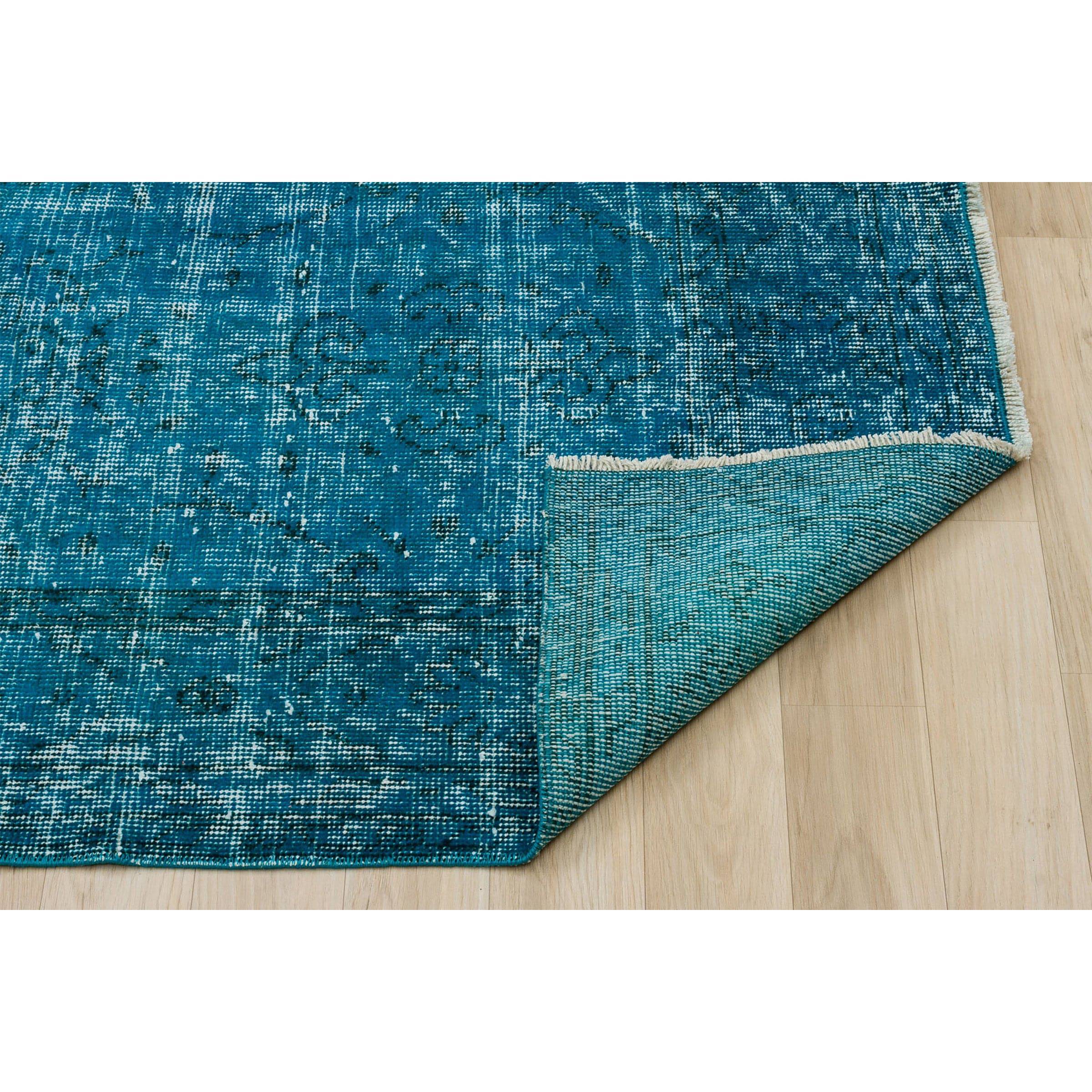 161 X 283 Anatolian Hand Knotted Carpet Vintage Style 7162 - Rugs - ebarza Furniture UAE | Shop Modern Furniture in Abu Dhabi & Dubai - مفروشات ايبازرا في الامارات | تسوق اثاث عصري وديكورات مميزة في دبي وابوظبي