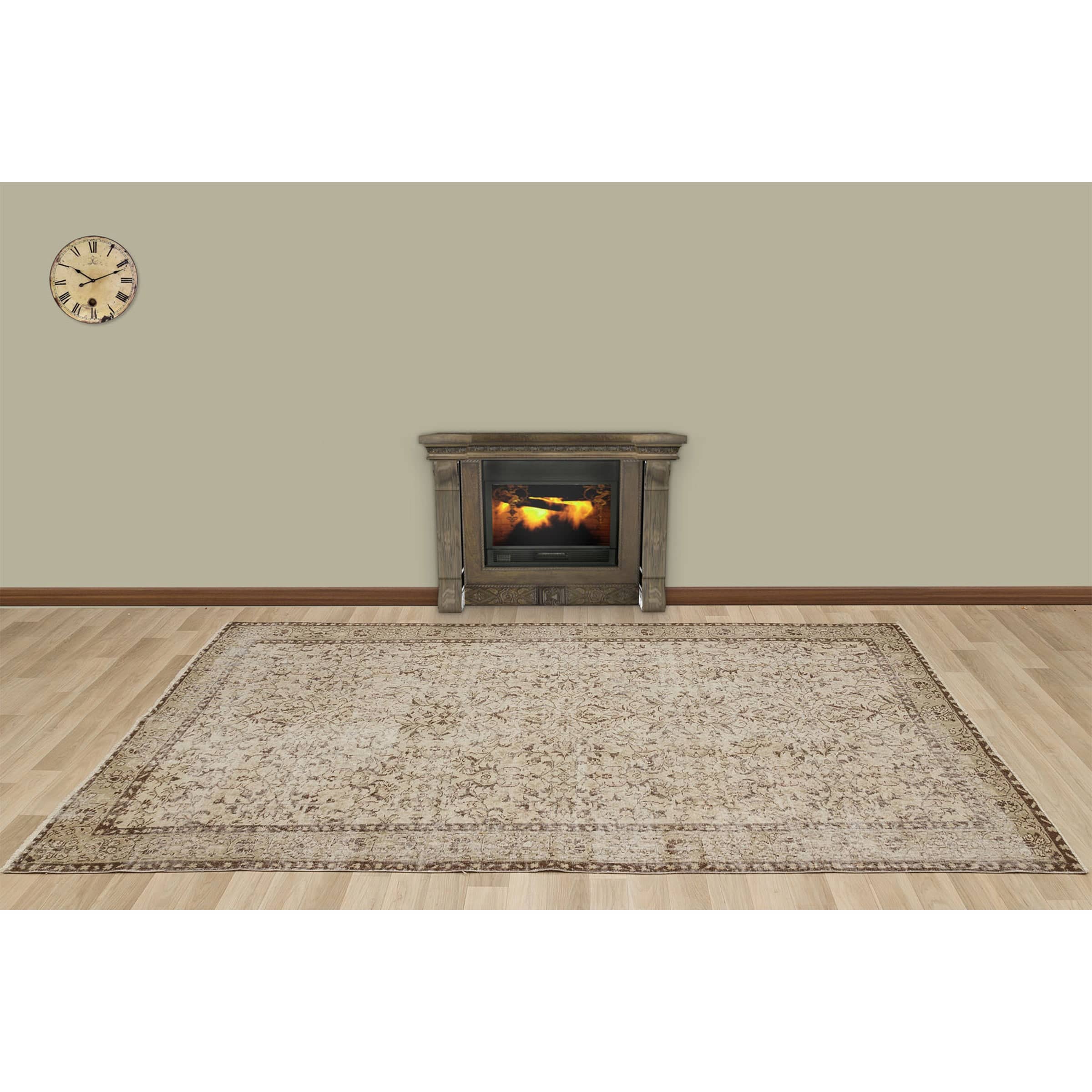 165 X 276 Anatolian Hand  Knotted Carpet Vintage Style 7073 -  Rugs - ebarza Furniture UAE | Shop Modern Furniture in Abu Dhabi & Dubai - مفروشات ايبازرا في الامارات | تسوق اثاث عصري وديكورات مميزة في دبي وابوظبي