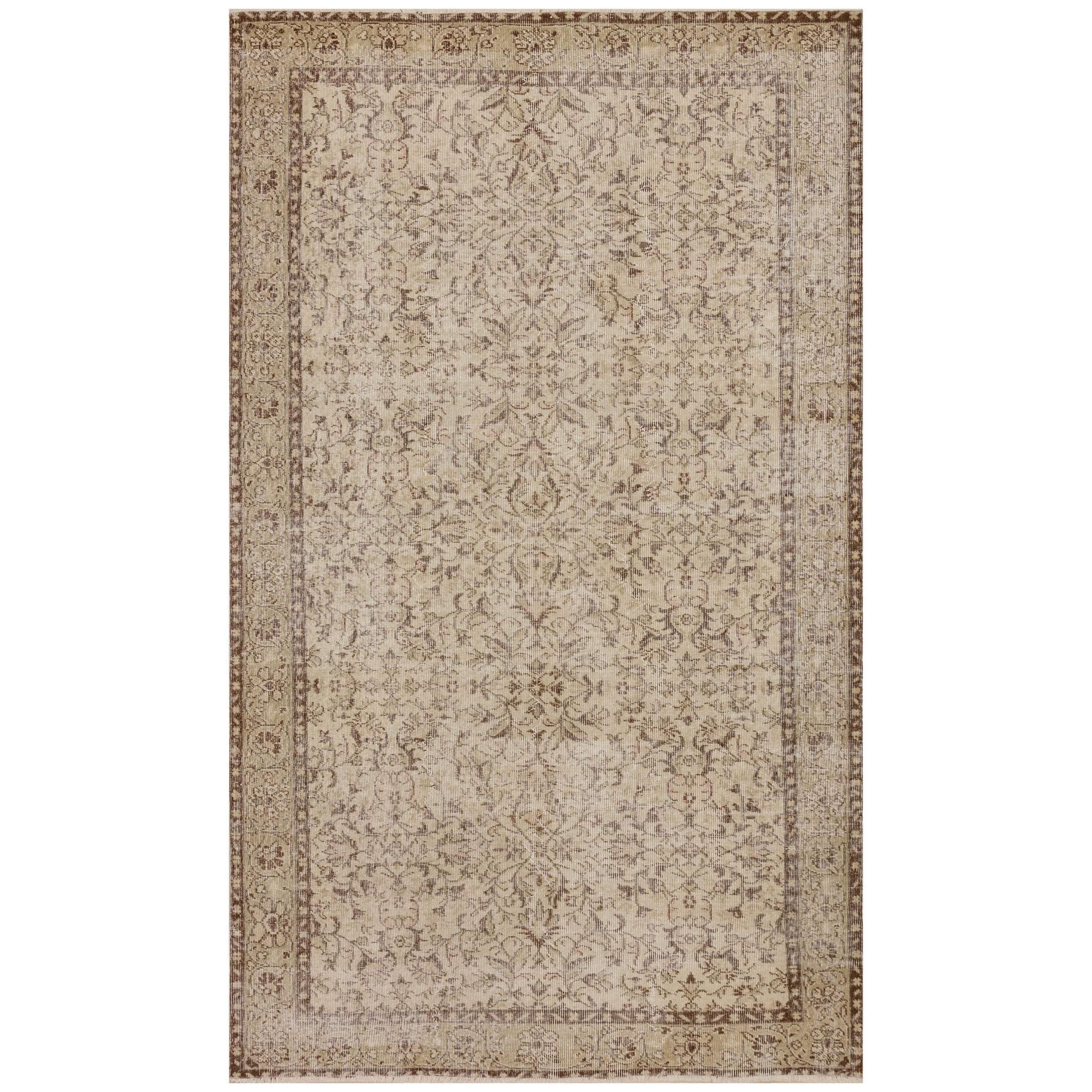 165 X 276 Anatolian Hand  Knotted Carpet Vintage Style 7073 -  Rugs - ebarza Furniture UAE | Shop Modern Furniture in Abu Dhabi & Dubai - مفروشات ايبازرا في الامارات | تسوق اثاث عصري وديكورات مميزة في دبي وابوظبي