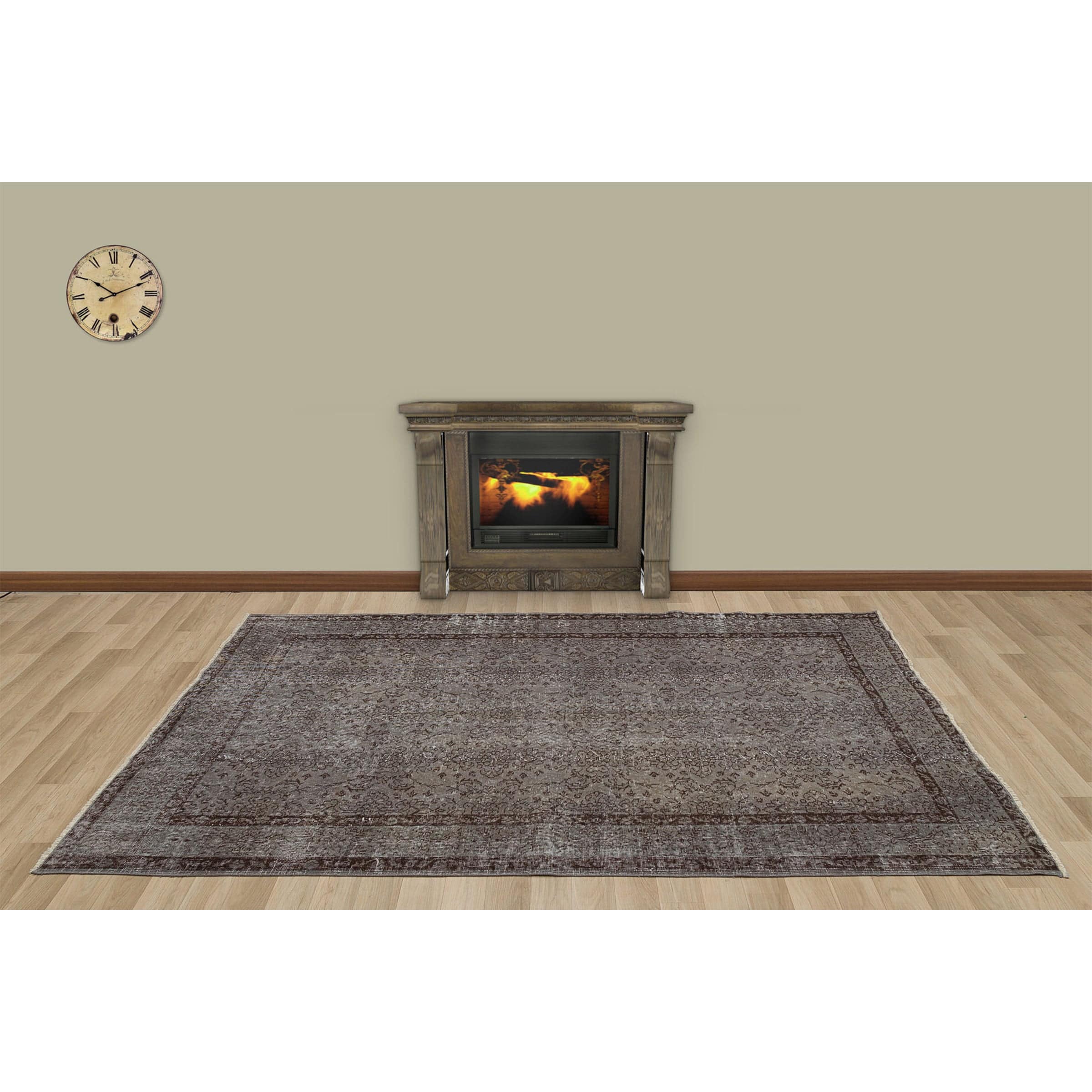 166 X 247 Anatolian Hand  Knotted Carpet Vintage Style 7295 -  Rugs - ebarza Furniture UAE | Shop Modern Furniture in Abu Dhabi & Dubai - مفروشات ايبازرا في الامارات | تسوق اثاث عصري وديكورات مميزة في دبي وابوظبي