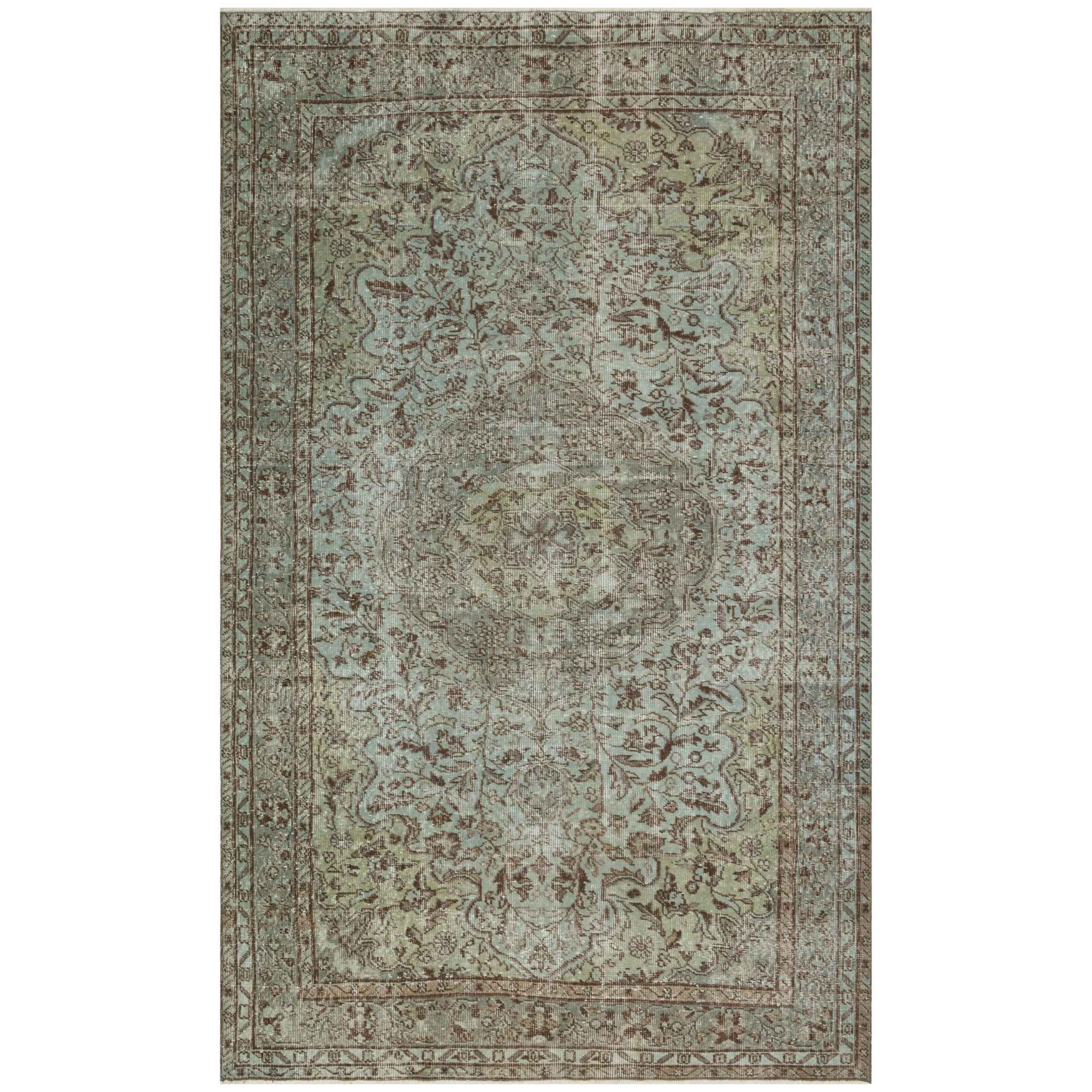 167 X 268 Cm Anatolian Hand Knotted Carpet Vintage Style F1237 - Rugs - ebarza Furniture UAE | Shop Modern Furniture in Abu Dhabi & Dubai - مفروشات ايبازرا في الامارات | تسوق اثاث عصري وديكورات مميزة في دبي وابوظبي