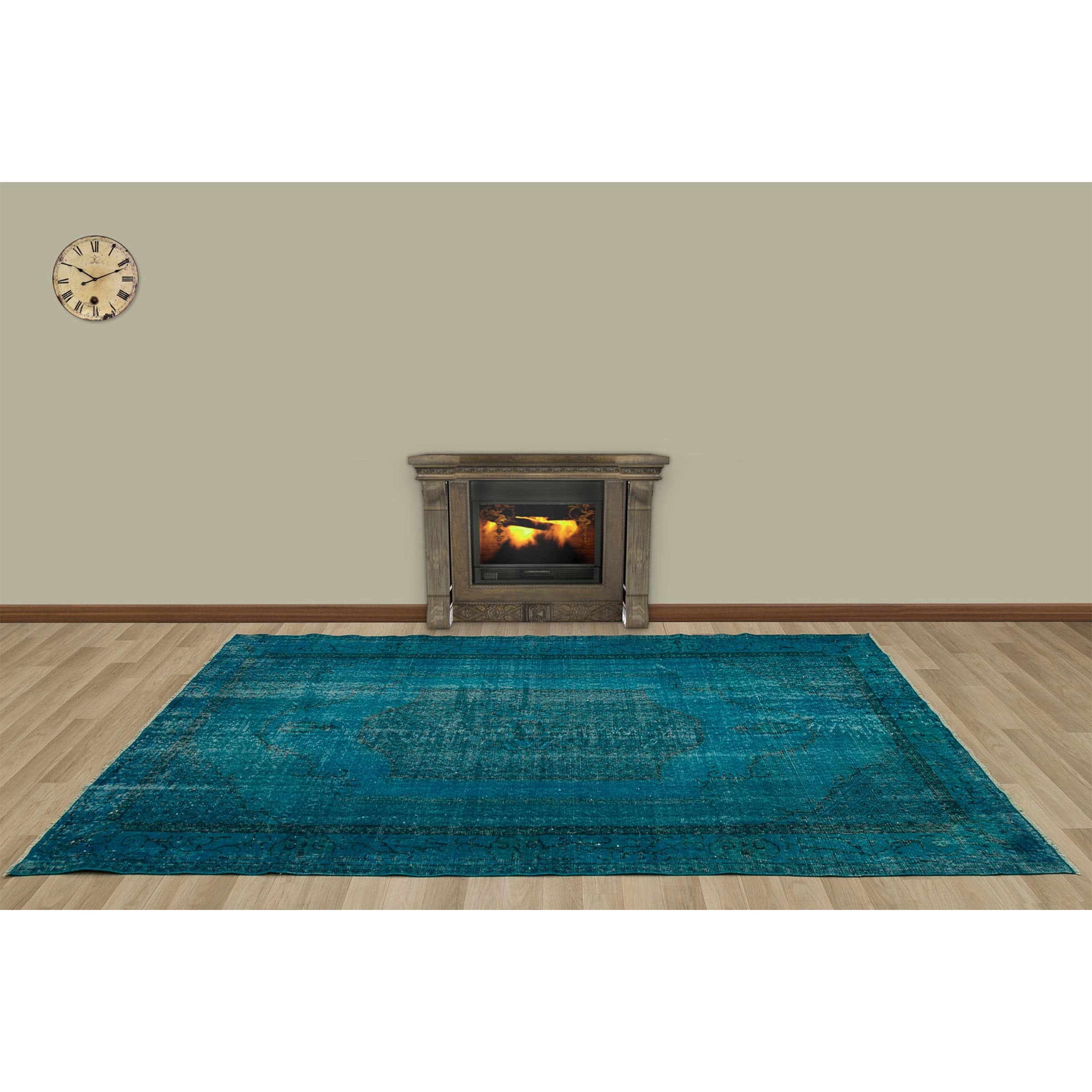 168 X 276 Anatolian Hand  Knotted Carpet Vintage Style 7225 -  Rugs - ebarza Furniture UAE | Shop Modern Furniture in Abu Dhabi & Dubai - مفروشات ايبازرا في الامارات | تسوق اثاث عصري وديكورات مميزة في دبي وابوظبي