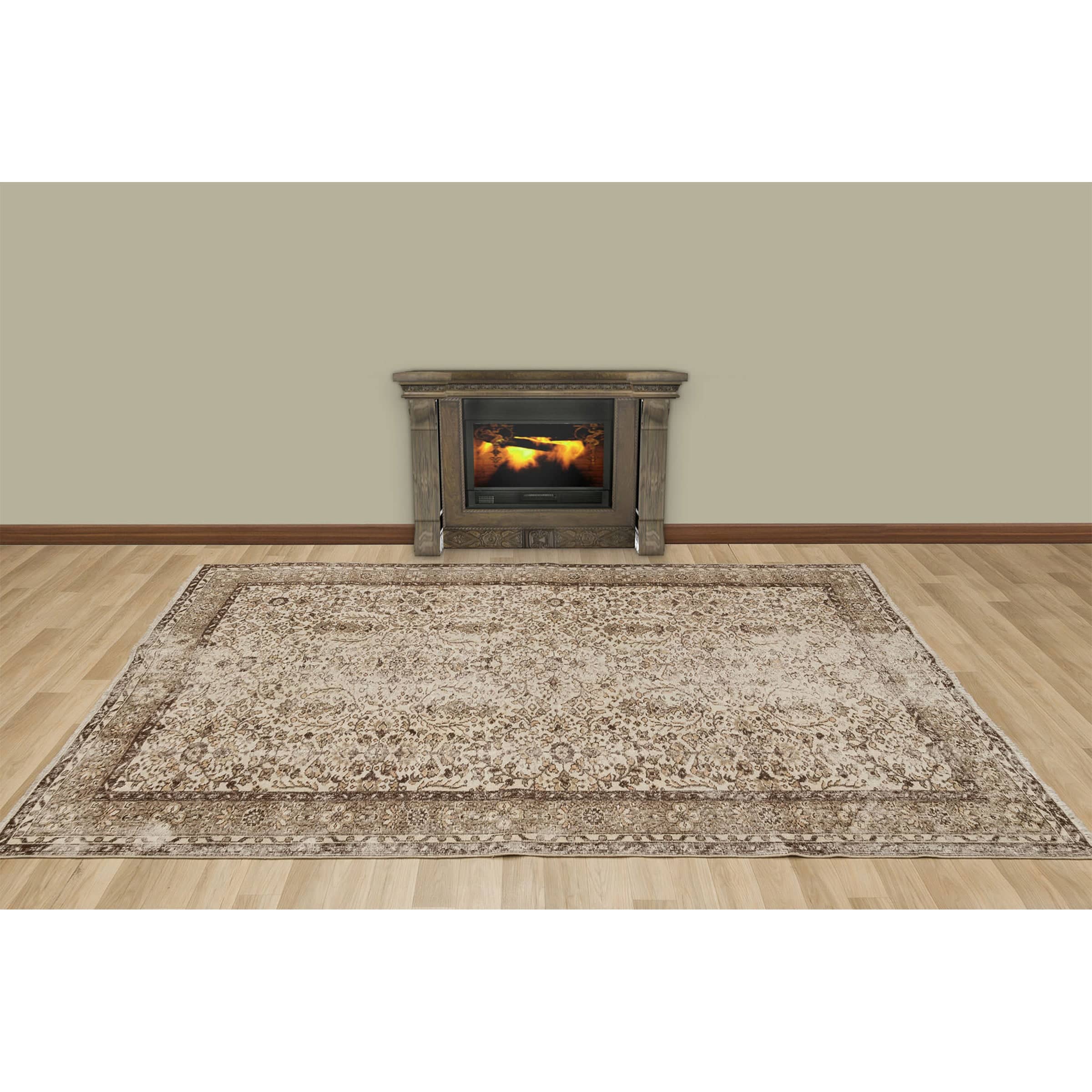 172 X 274 Anatolian Hand  Knotted Carpet Vintage Style 7564 -  Rugs - ebarza Furniture UAE | Shop Modern Furniture in Abu Dhabi & Dubai - مفروشات ايبازرا في الامارات | تسوق اثاث عصري وديكورات مميزة في دبي وابوظبي