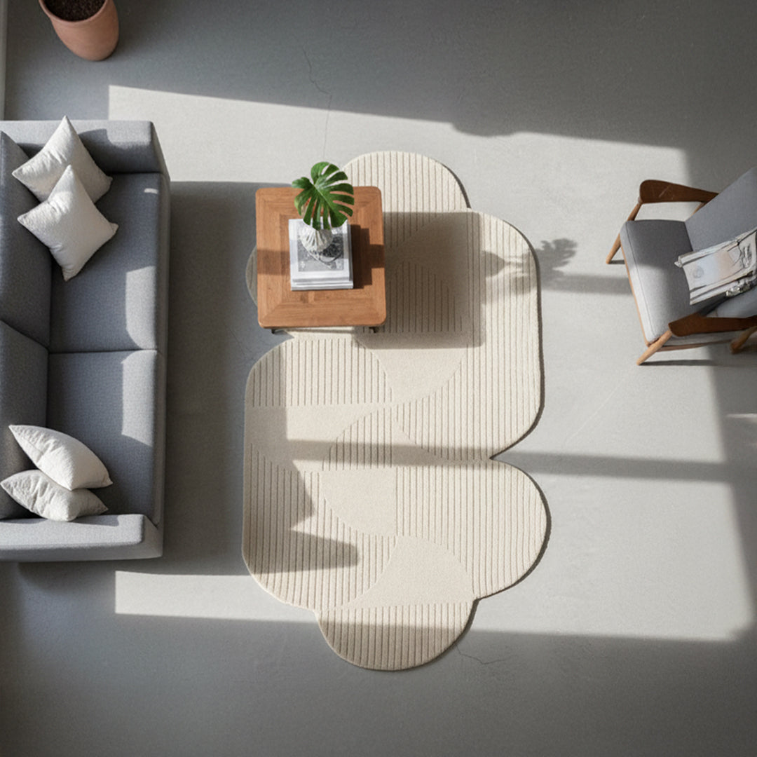 180X120 Cm KALEIDOSCOPE WOOL Beige COLOR RUG JH-22745 -  Rugs - ebarza Furniture UAE | Shop Modern Furniture in Abu Dhabi & Dubai - مفروشات ايبازرا في الامارات | تسوق اثاث عصري وديكورات مميزة في دبي وابوظبي