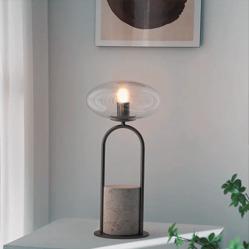 Clear Glass Shade Table Lamp JA051T - Lamps - ebarza Furniture UAE | Shop Modern Furniture in Abu Dhabi & Dubai - مفروشات ايبازرا في الامارات | تسوق اثاث عصري وديكورات مميزة في دبي وابوظبي