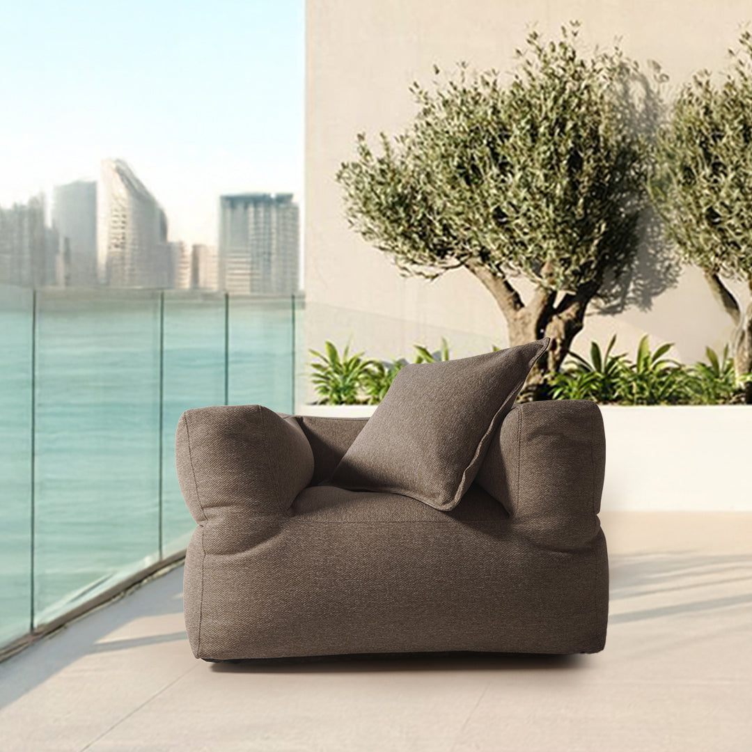 60*60 PILLOW With Zipper - Concha182-Brown - Cushions - ebarza Furniture UAE | Shop Modern Furniture in Abu Dhabi & Dubai - مفروشات ايبازرا في الامارات | تسوق اثاث عصري وديكورات مميزة في دبي وابوظبي