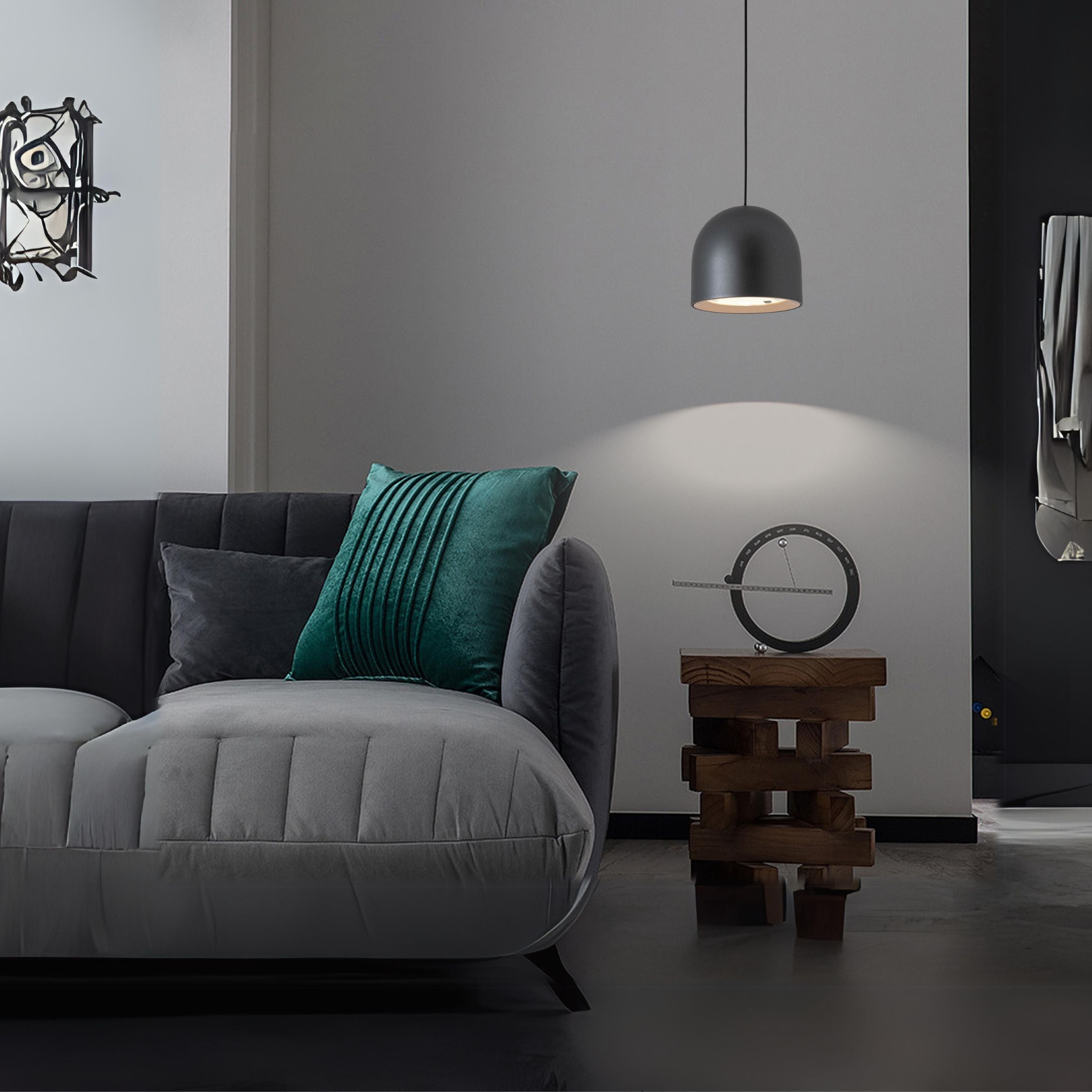 Pendant Lamp Black YND-27B - Smart Track Lighting - ebarza Furniture UAE | Shop Modern Furniture in Abu Dhabi & Dubai - مفروشات ايبازرا في الامارات | تسوق اثاث عصري وديكورات مميزة في دبي وابوظبي