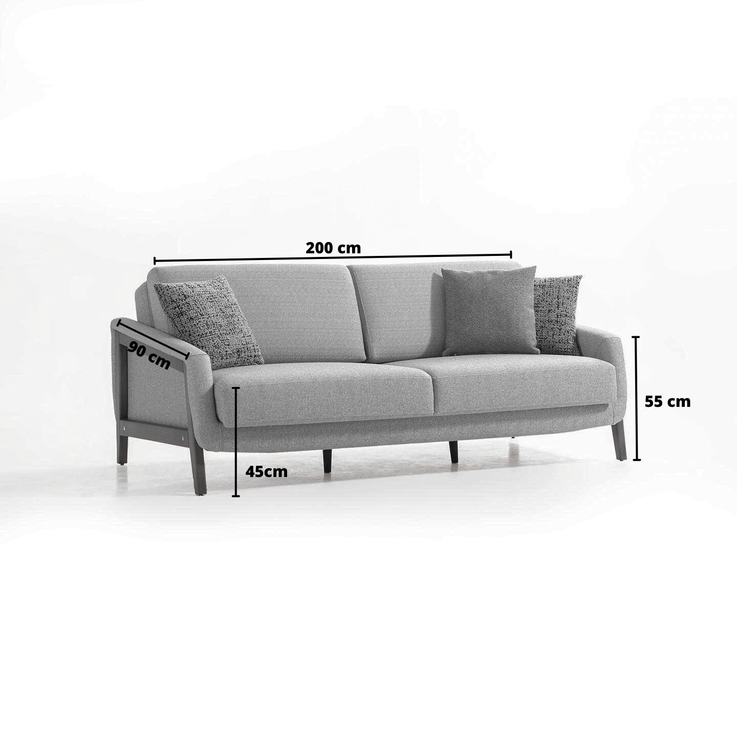 Kent 2 Seater Sofa bed SBRN-KNT3S - Sofas - ebarza Furniture UAE | Shop Modern Furniture in Abu Dhabi & Dubai - مفروشات ايبازرا في الامارات | تسوق اثاث عصري وديكورات مميزة في دبي وابوظبي