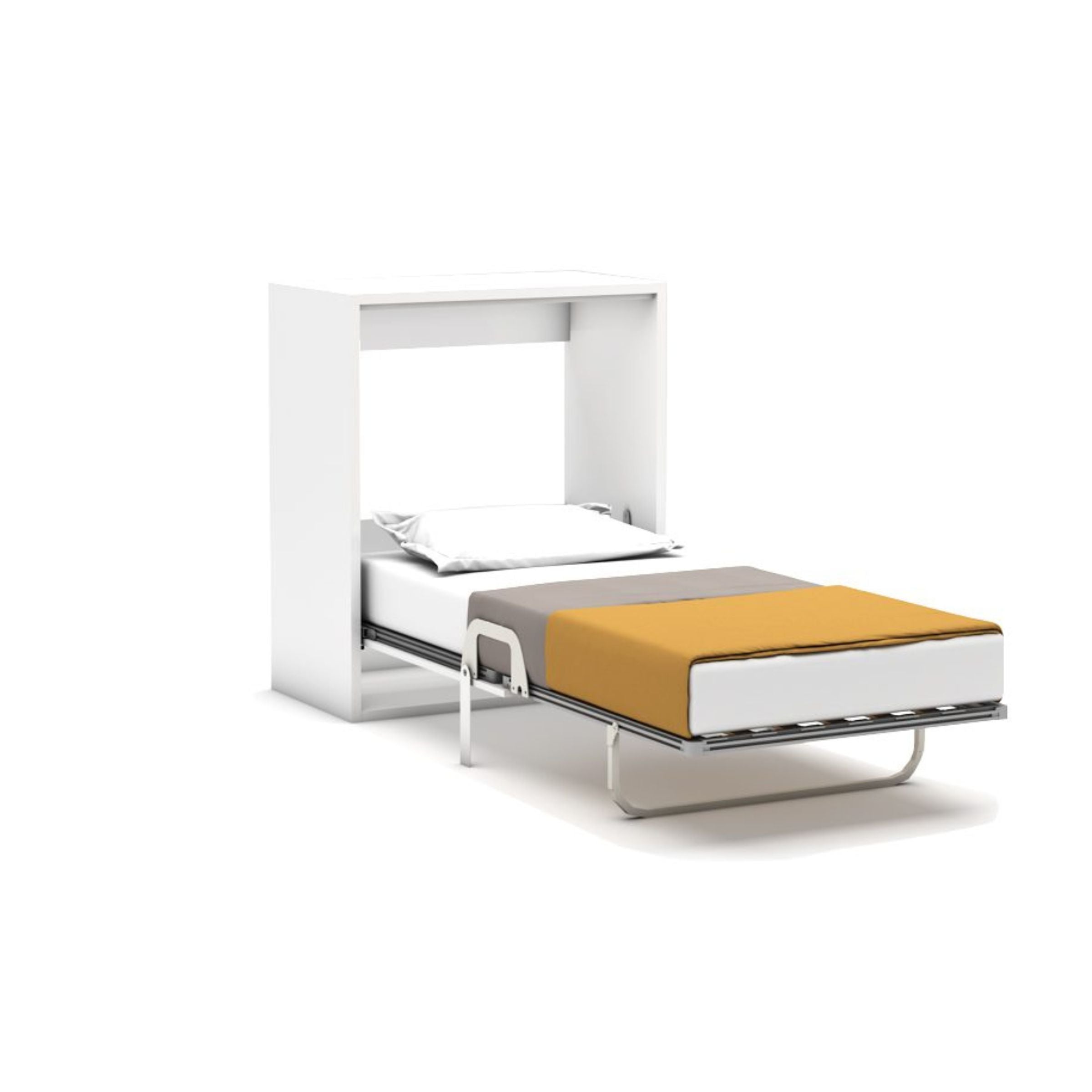 LIFE CAPSULE FOLDING SINGLE BED with MATTRESS and SECRET TABE MODULE - 209/ 402-D - Bedsteads - ebarza Furniture UAE | Shop Modern Furniture in Abu Dhabi & Dubai - مفروشات ايبازرا في الامارات | تسوق اثاث عصري وديكورات مميزة في دبي وابوظبي