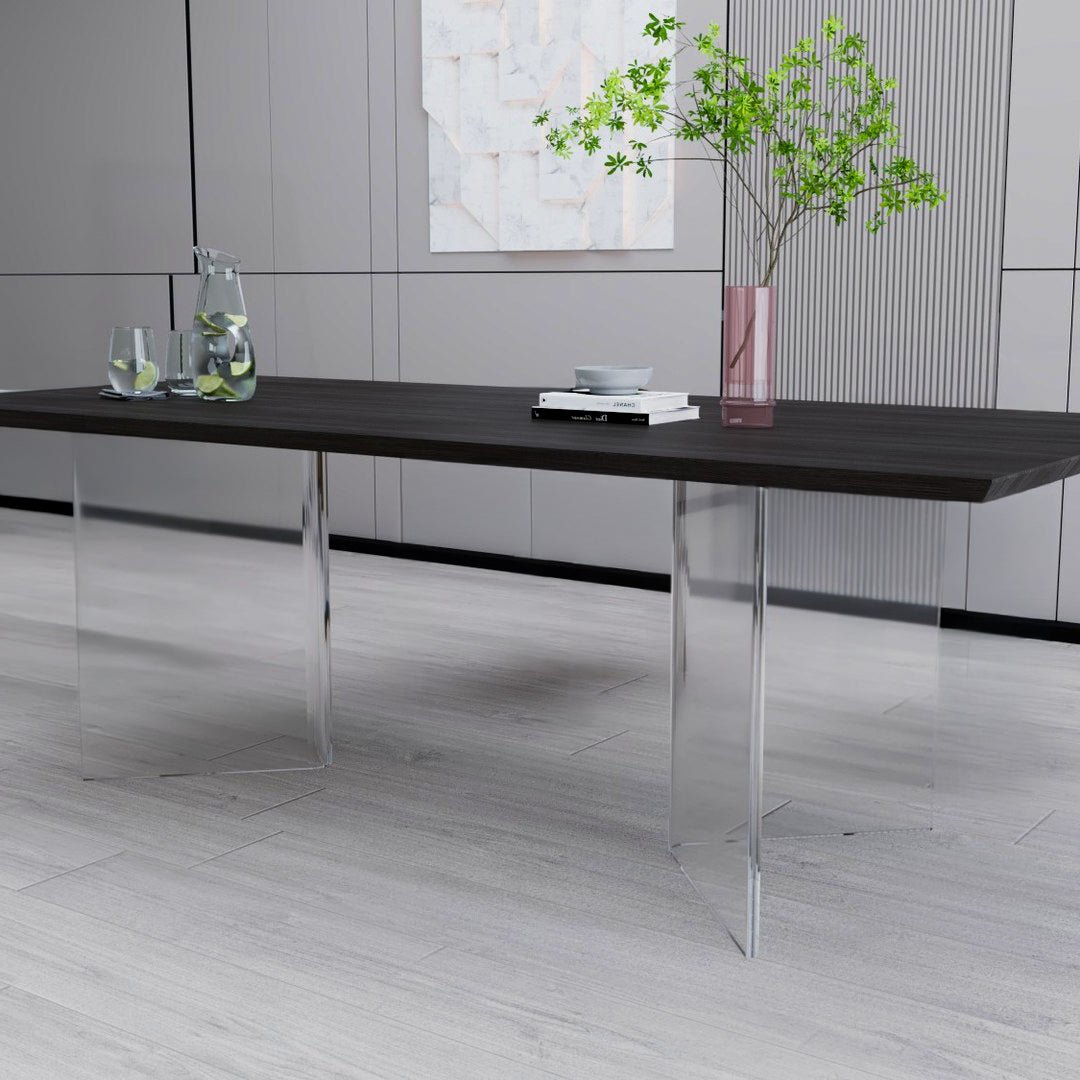 Set of 2 Acrylic V-Style Table Legs Transparent - Table bases - ebarza Furniture UAE | Shop Modern Furniture in Abu Dhabi & Dubai - مفروشات ايبازرا في الامارات | تسوق اثاث عصري وديكورات مميزة في دبي وابوظبي
