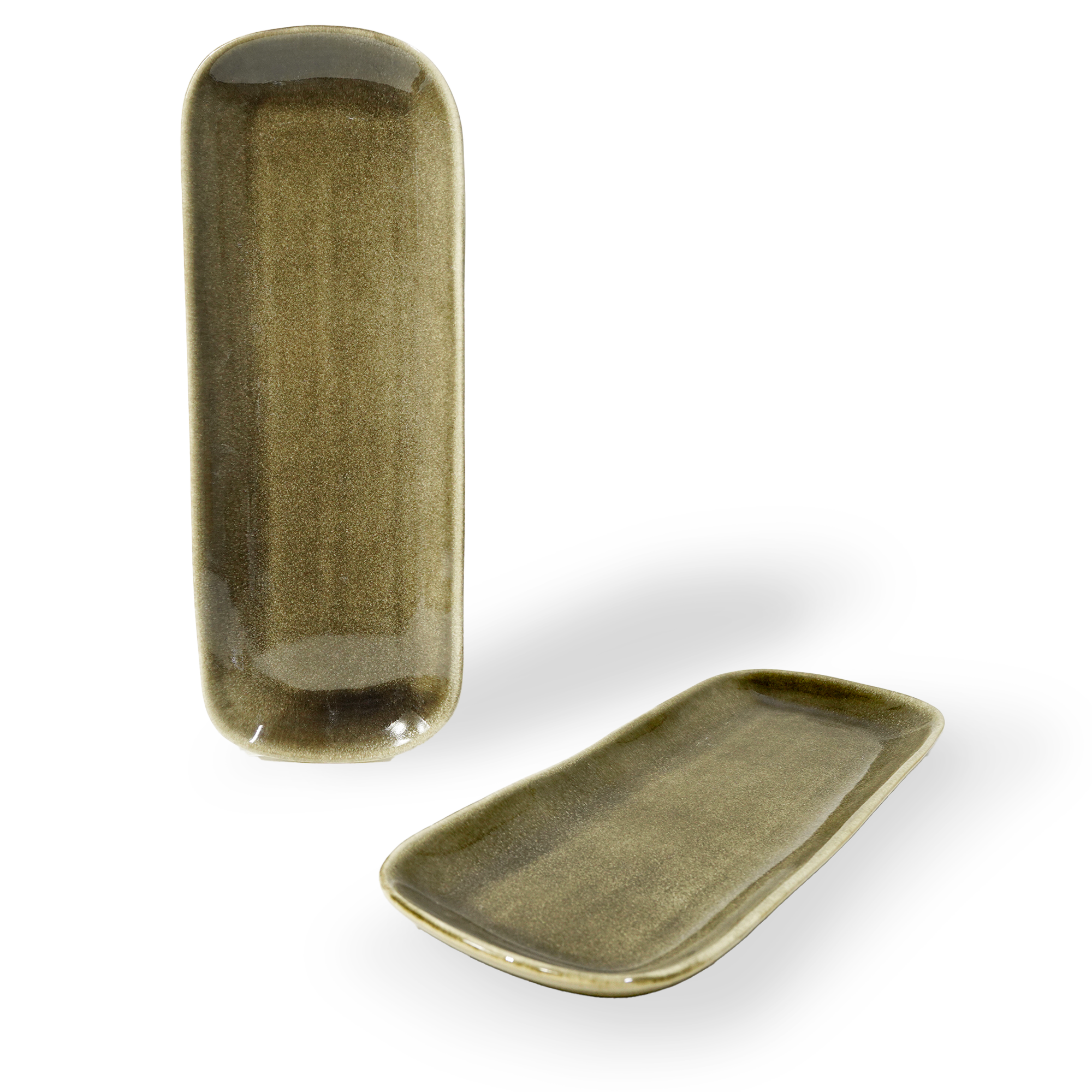 Browny Rec Grey And Brown Plate HZ3174 - Plates - ebarza Furniture UAE | Shop Modern Furniture in Abu Dhabi & Dubai - مفروشات ايبازرا في الامارات | تسوق اثاث عصري وديكورات مميزة في دبي وابوظبي
