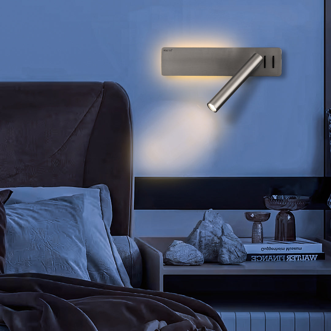 Seed Hotel Style Headboard/ Wall Reading Lamp Seed-WL 26-GB - Wall Lamps - ebarza Furniture UAE | Shop Modern Furniture in Abu Dhabi & Dubai - مفروشات ايبازرا في الامارات | تسوق اثاث عصري وديكورات مميزة في دبي وابوظبي