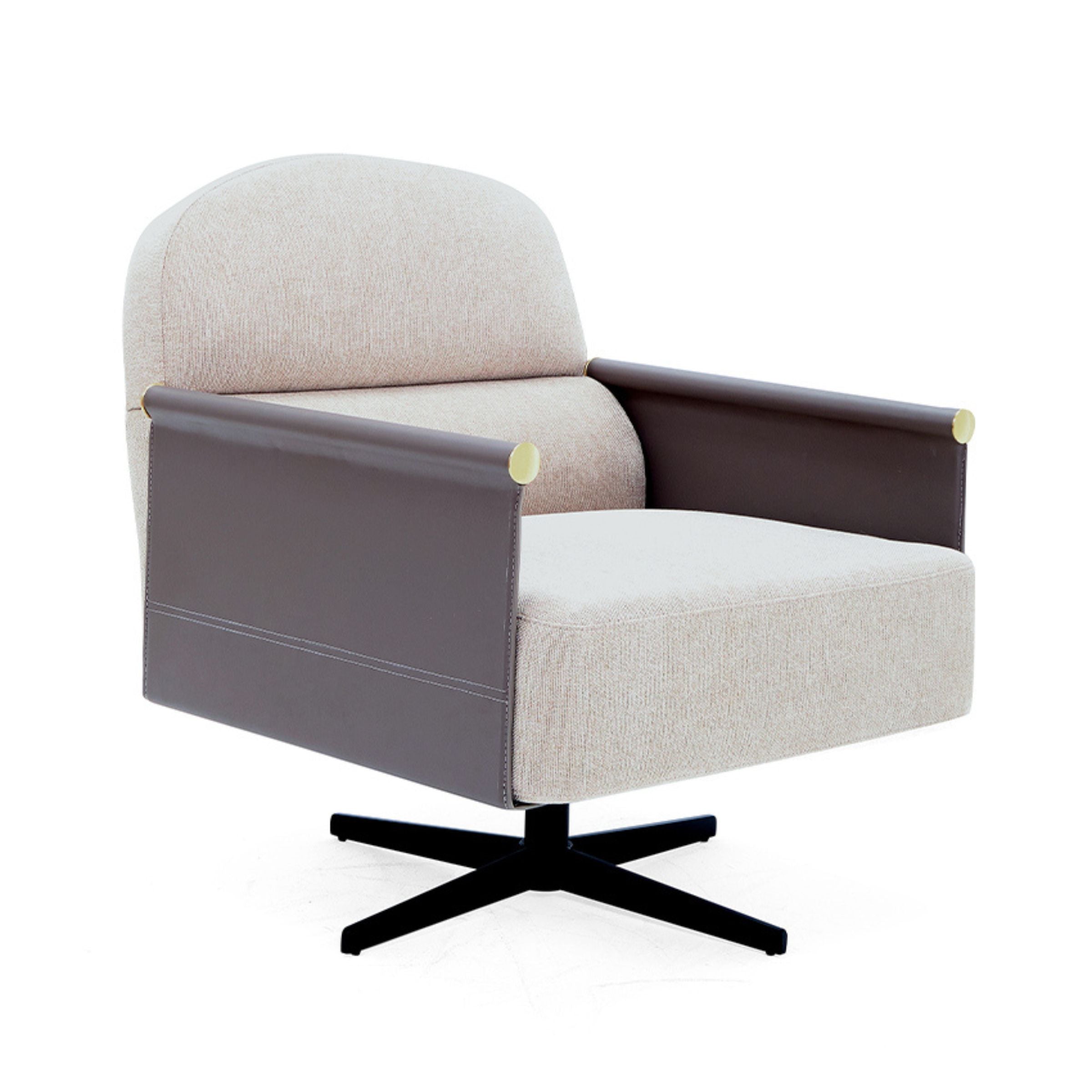 Tank Swivel Lounge Chair MLL-A25 -  Lounge Chairs - ebarza Furniture UAE | Shop Modern Furniture in Abu Dhabi & Dubai - مفروشات ايبازرا في الامارات | تسوق اثاث عصري وديكورات مميزة في دبي وابوظبي