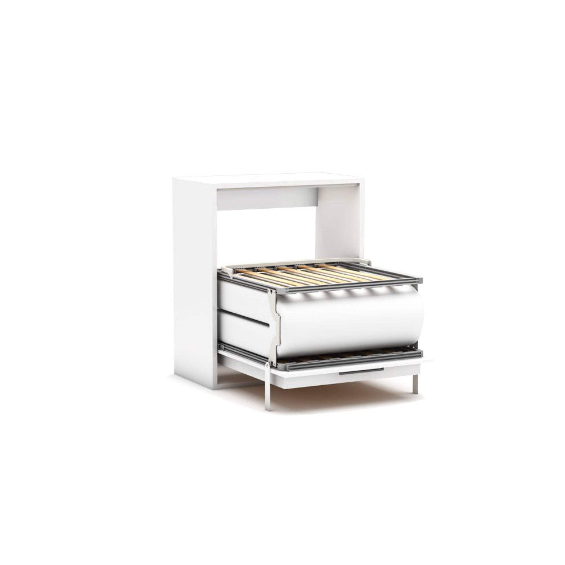 LIFE CAPSULE FOLDING SINGLE BED with MATTRESS and SECRET TABE MODULE - 209/ 402-D - Bedsteads - ebarza Furniture UAE | Shop Modern Furniture in Abu Dhabi & Dubai - مفروشات ايبازرا في الامارات | تسوق اثاث عصري وديكورات مميزة في دبي وابوظبي