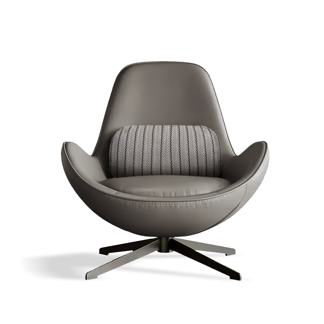 Vigo Swivel Lounge Chair LC017 - Beige - Lounge Chairs - ebarza Furniture UAE | Shop Modern Furniture in Abu Dhabi & Dubai - مفروشات ايبازرا في الامارات | تسوق اثاث عصري وديكورات مميزة في دبي وابوظبي