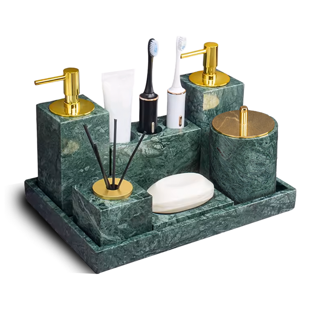Indian Green Marble Table Clock TCE840 - Clocks - ebarza Furniture UAE | Shop Modern Furniture in Abu Dhabi & Dubai - مفروشات ايبازرا في الامارات | تسوق اثاث عصري وديكورات مميزة في دبي وابوظبي