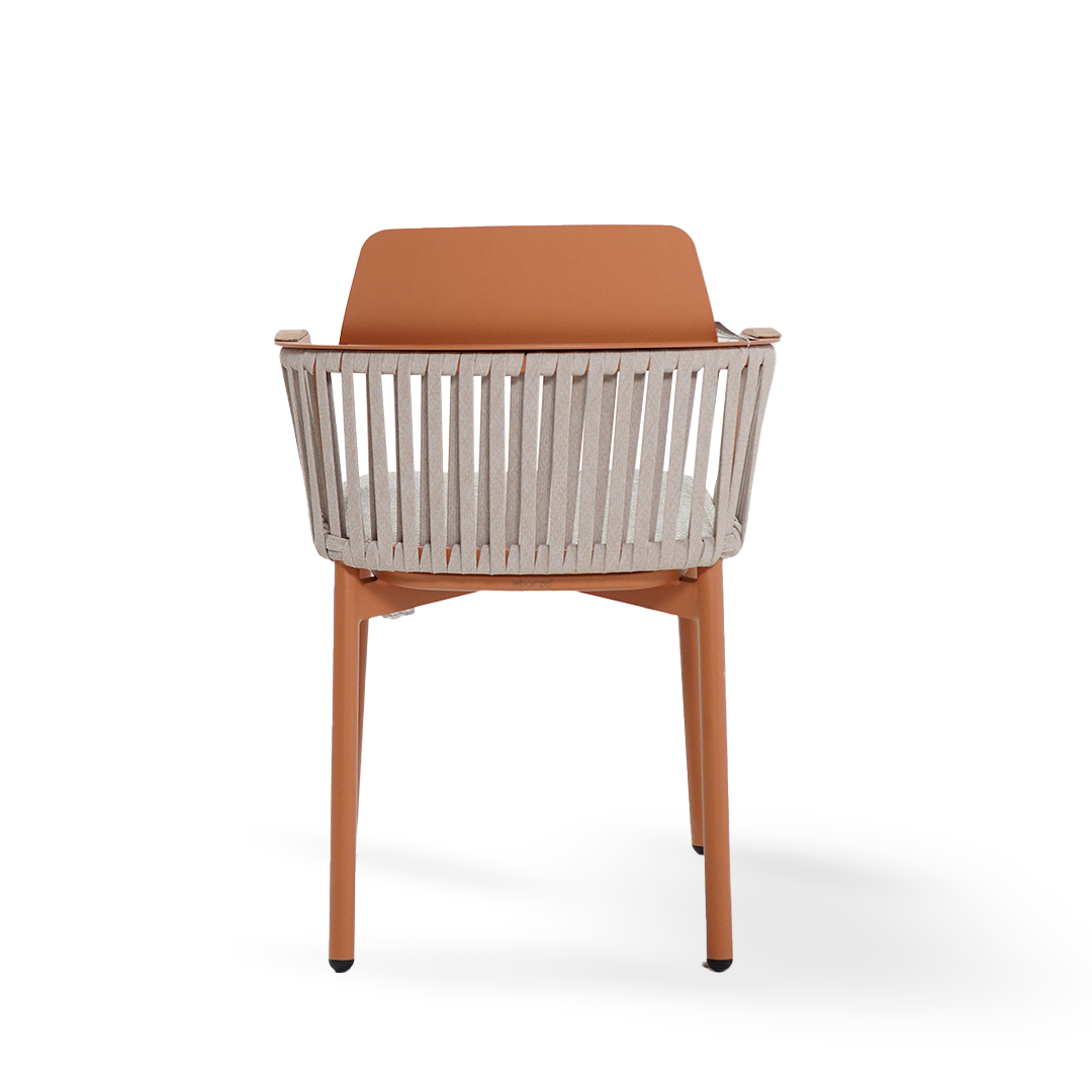 Porto Outdoor Dining/Armchair with Alu Back and PVC Strap - AC2022N04ROP - Chairs - ebarza Furniture UAE | Shop Modern Furniture in Abu Dhabi & Dubai - مفروشات ايبازرا في الامارات | تسوق اثاث عصري وديكورات مميزة في دبي وابوظبي