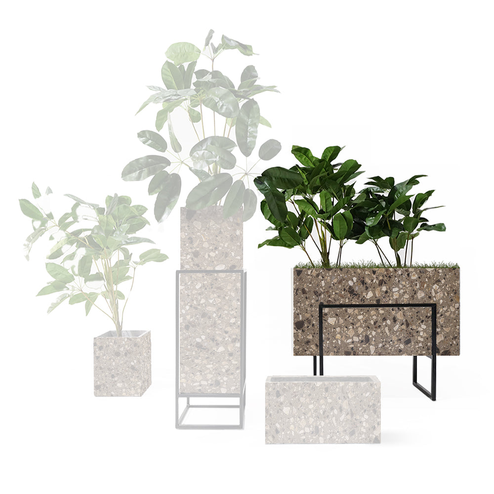 Terrazzo Planter Box 309-N0272 - Planter Boxes - ebarza Furniture UAE | Shop Modern Furniture in Abu Dhabi & Dubai - مفروشات ايبازرا في الامارات | تسوق اثاث عصري وديكورات مميزة في دبي وابوظبي